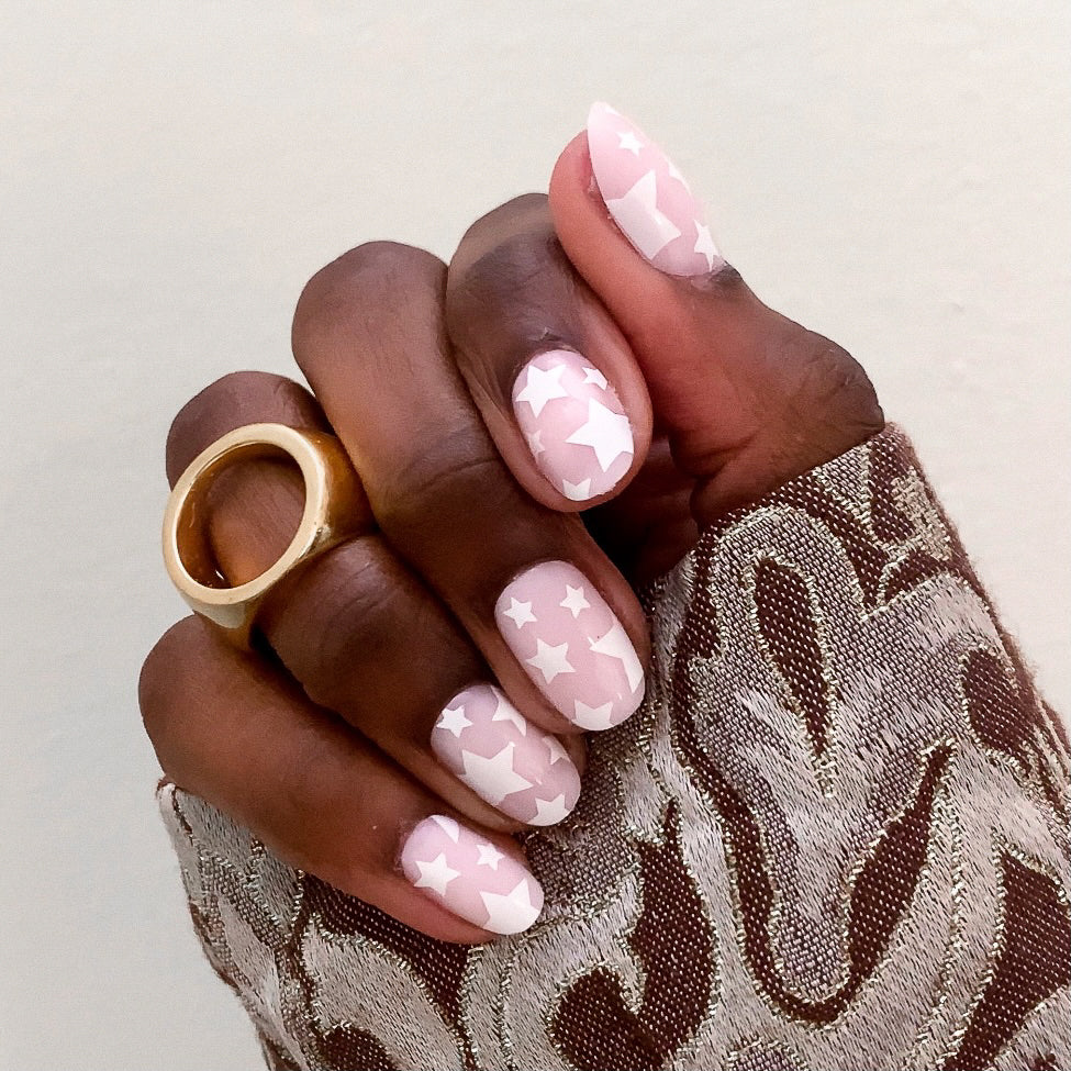 Super Stars - Press-On | Short | Round、mySite、solidvoid