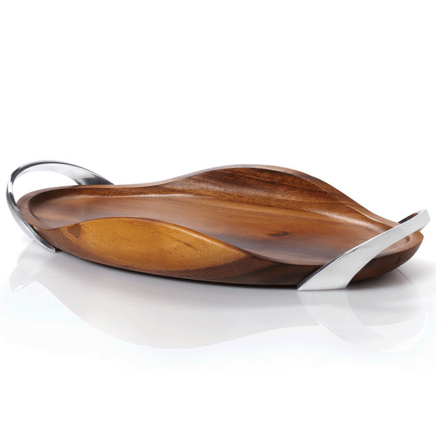 Bella Wood Handled Challah Tray by Nambé、mySite、topwebapps