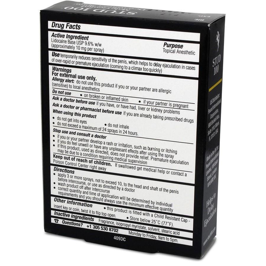 Stud 100 Male Penis Desensitizing Delay Spray with Lidocaine Last Longer in Bed、mySite、bottomscart