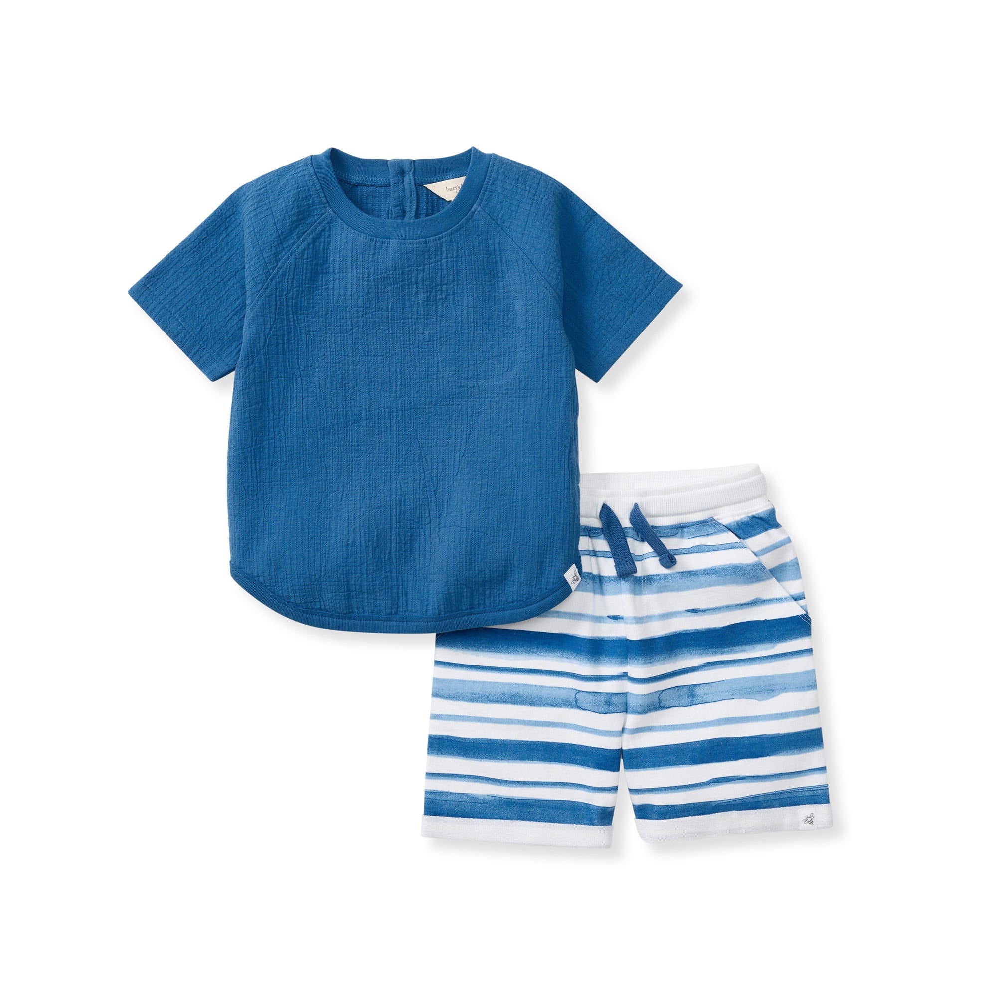  Watercolor Stripes Boy Top & Shorts Set、mySite、layawaytickets