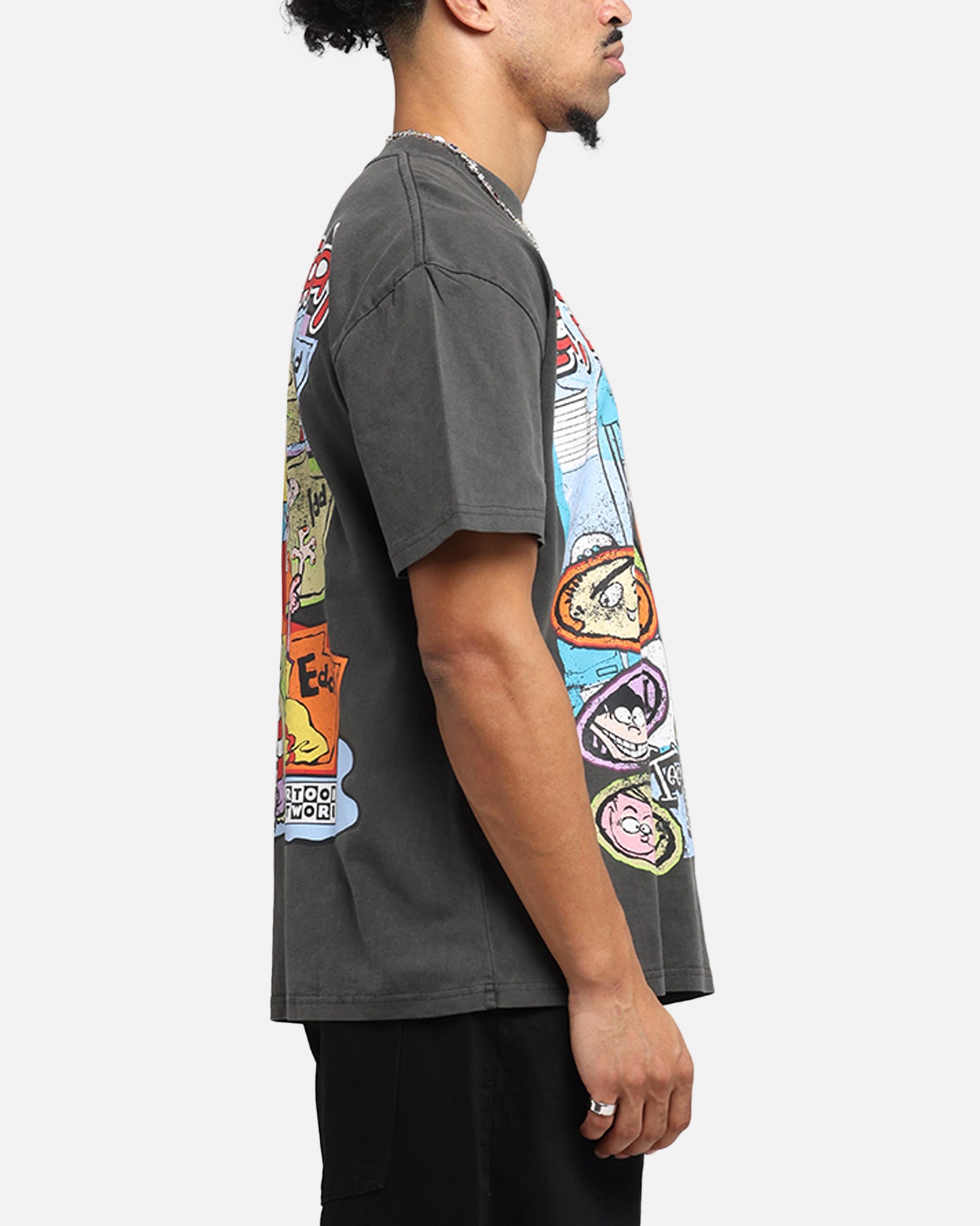 American Thrift X Cartoon Network Ed Edd N Eddy Heavy T-Shirt Black Wash、mySite、zt4zffjzw
