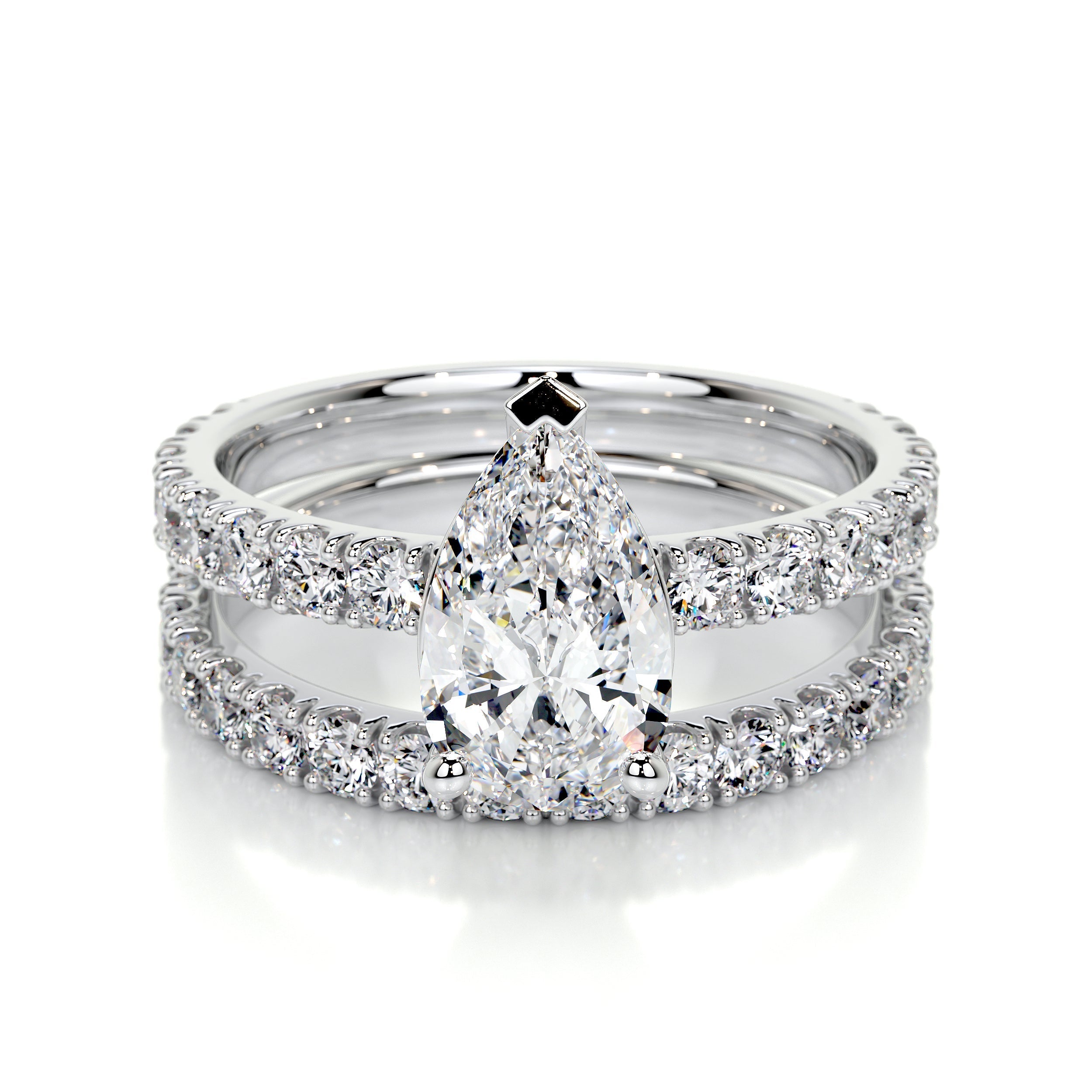 Hailey Moissanite Diamond Bridal Set -Platinum (RTS)、mySite、hinf8tx79