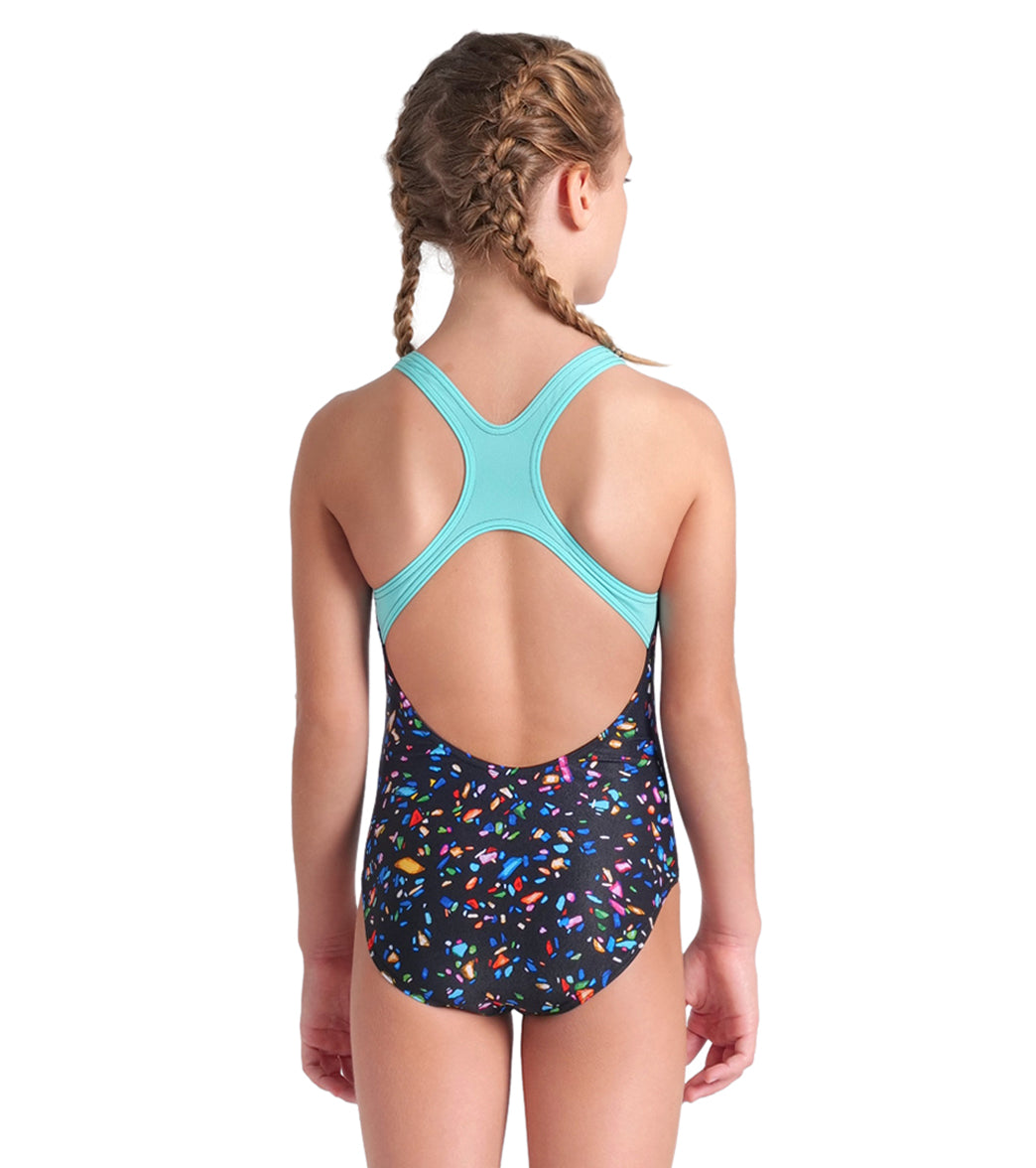 Arena Girls' Confetti Pro Back One Piece Swimsuit (Little Kid, Big Kid)、mySite、noshort