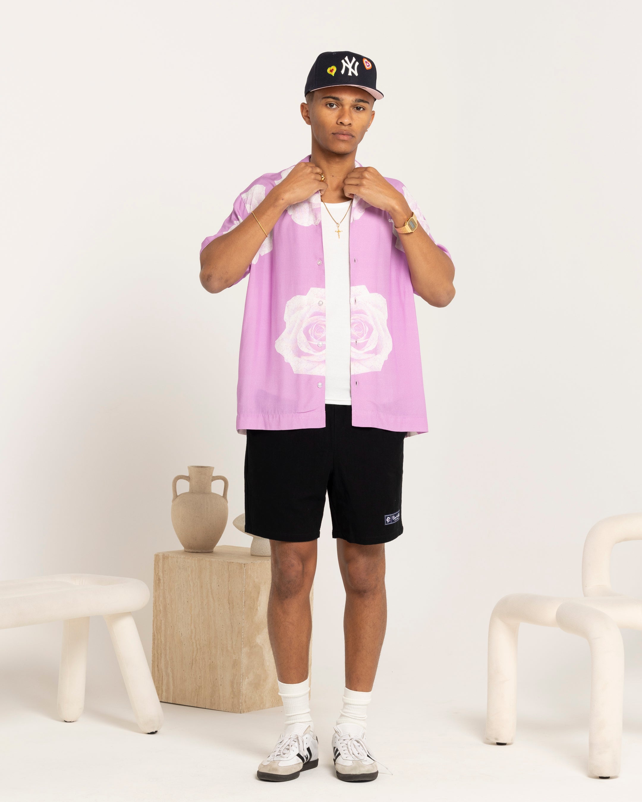 Carré Rose Bunch Button Up Shirt Pastel Purple、mySite、zt4zffjzw