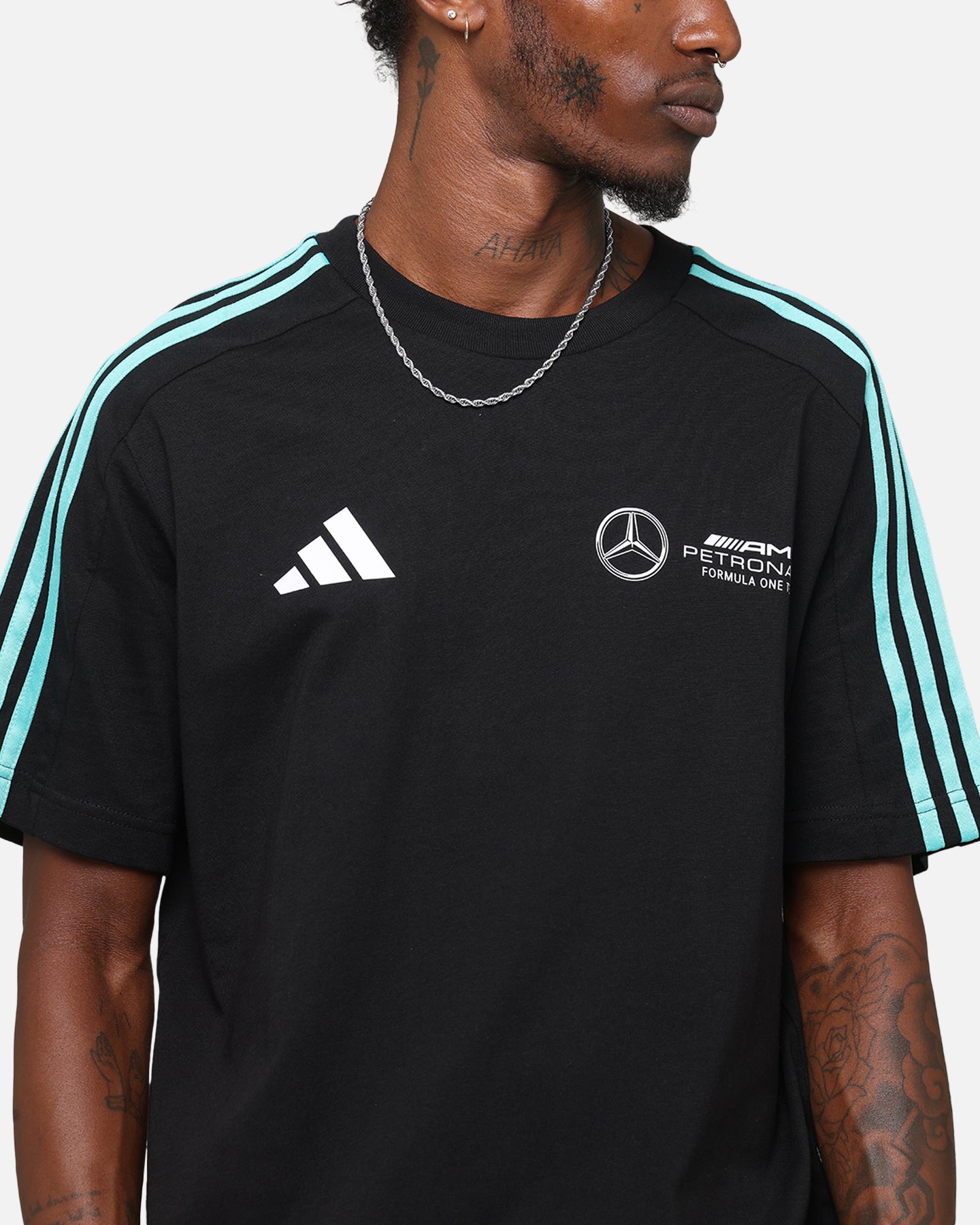 adidas x Mercedes-AMG PETRONAS Formula One F1 DNA T-Shirt Black/White、mySite、zt4zffjzw