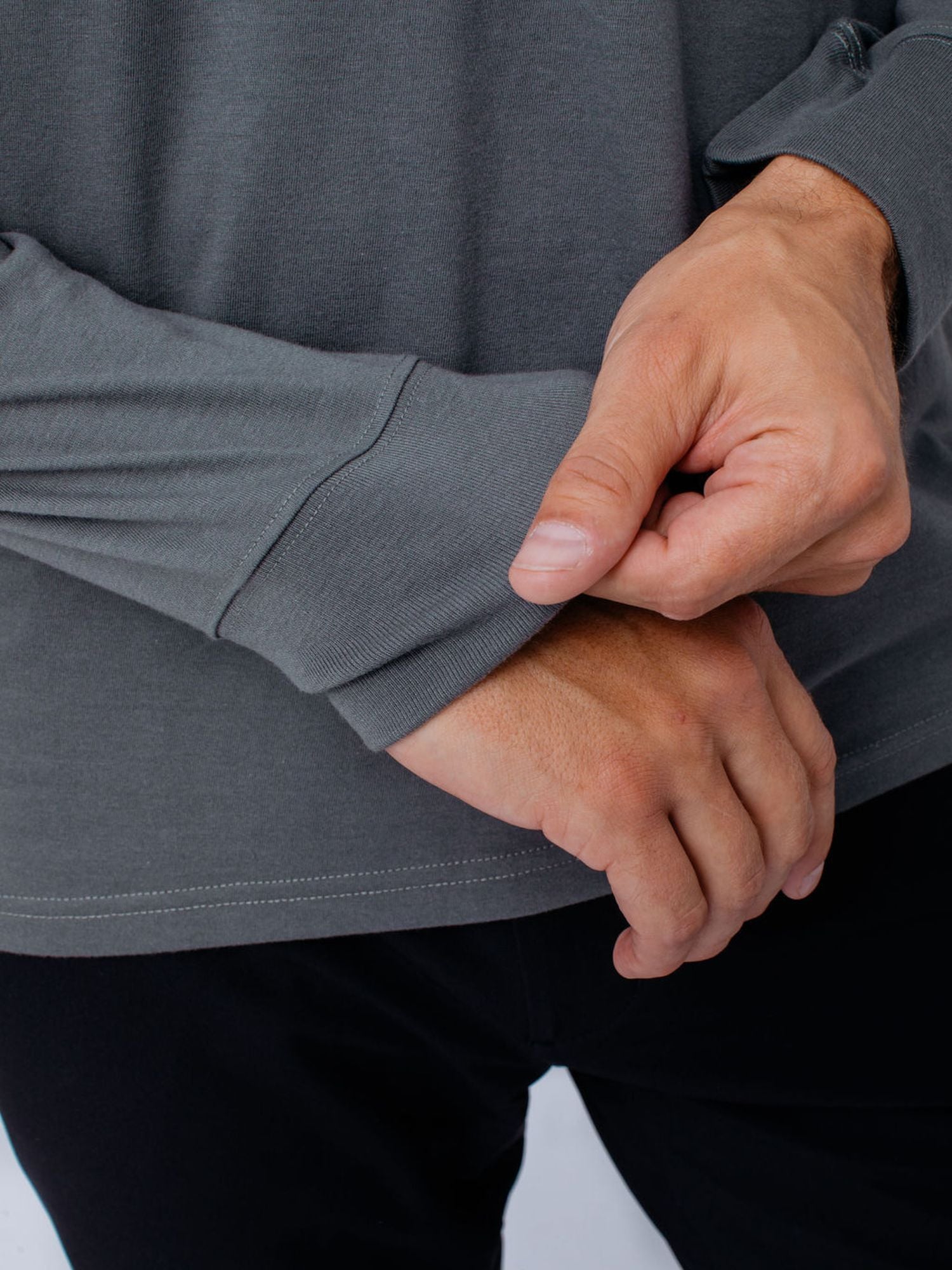  Carbon Grey Long Sleeve Henley FINAL SALE、mySite、ghnorth