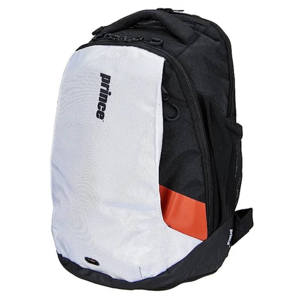 Prince Tour Evo Backpack Racquet Bag (White, Black, Orange)