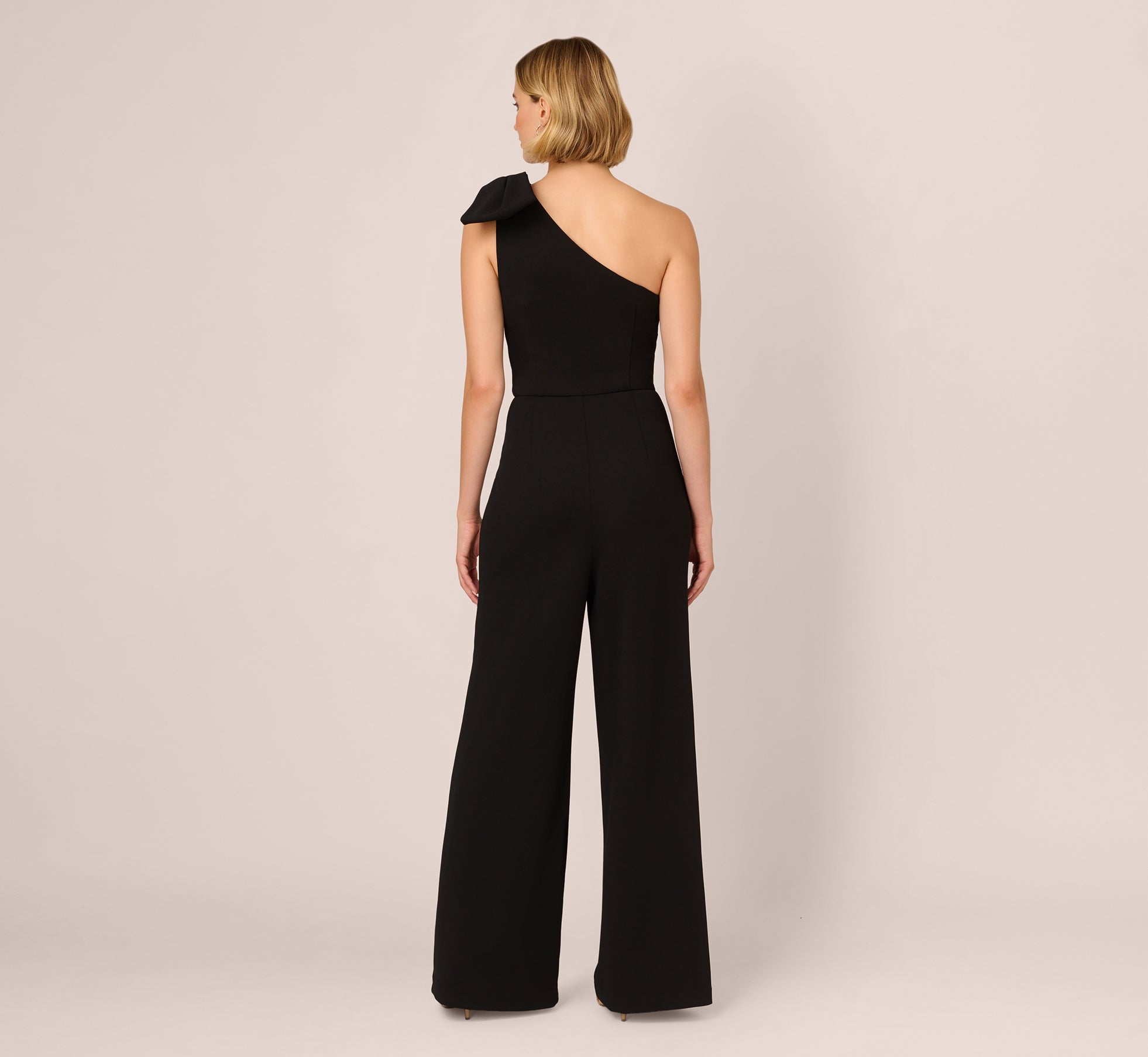 One Shoulder Bow Jumpsuit In Black、mySite、solidvoid