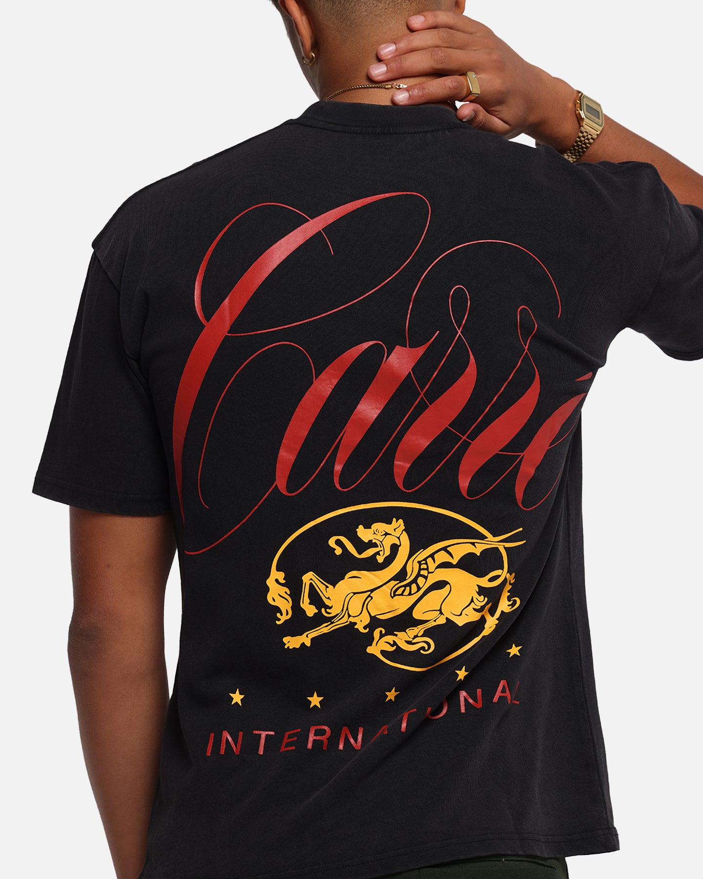 Carre Golden Scale T-Shirt Black Acidwash、mySite、zt4zffjzw