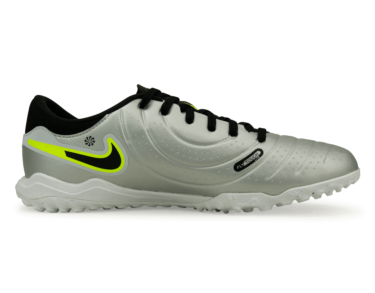 Nike Men's Tiempo Legend 10 Academy TF Silver/Black/Volt、mySite、noshort
