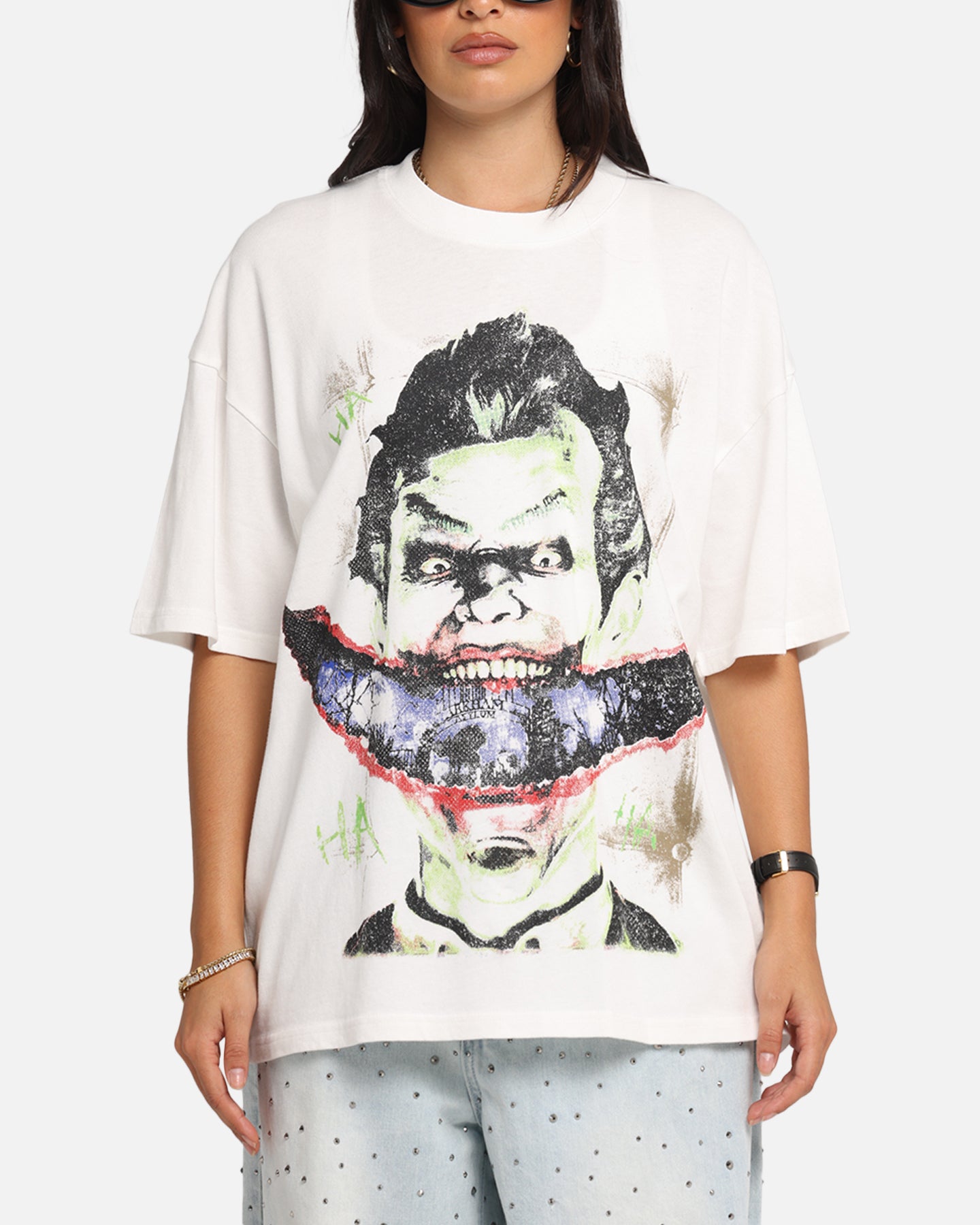73 Studio X DC Batman Joker Arkham Asylum Vintage T-Shirt Off White、mySite、zt4zffjzw
