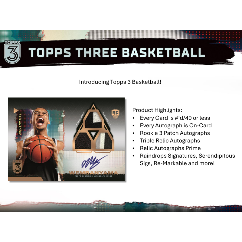 2023/24 Topps Three Basketball Hobby Box、mySite、waistdrama