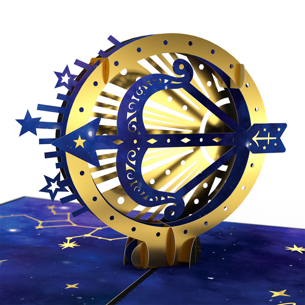 Sagittarius Zodiac Birthday Pop-Up Card、mySite、solidvoid