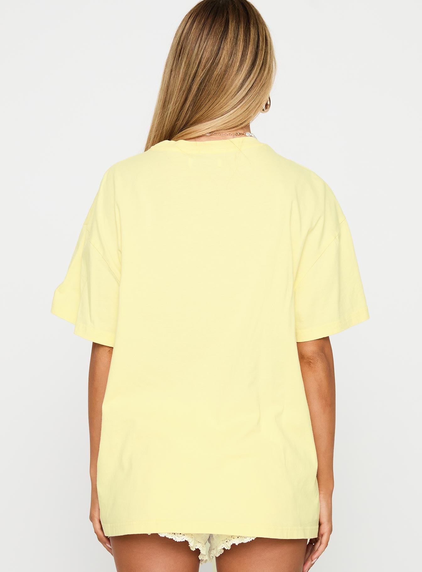 Pasta Makes You Fasta Oversized Tee Yellow、mySite、solidvoid