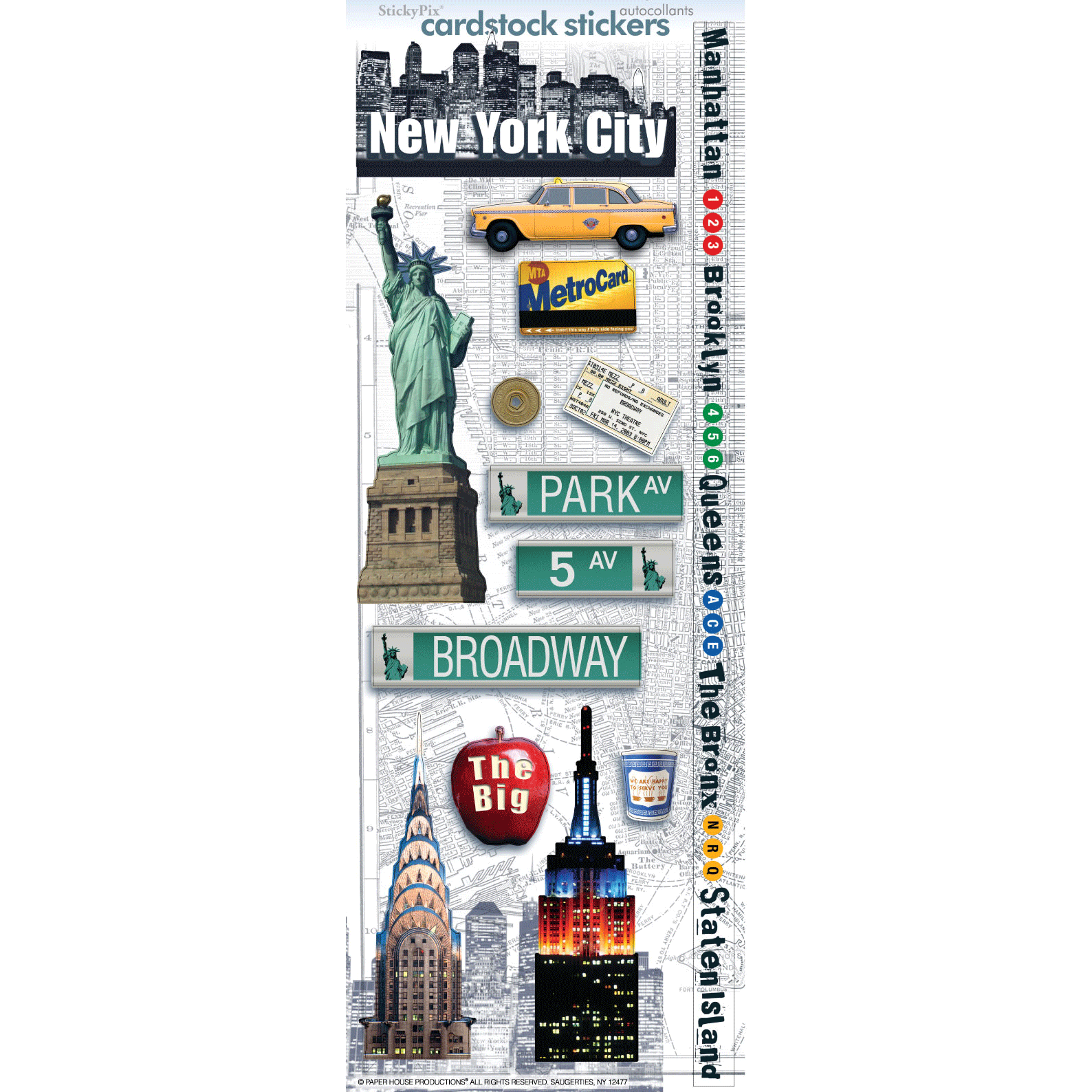 New York City Cardstock Stickers、mySite、ghnorth