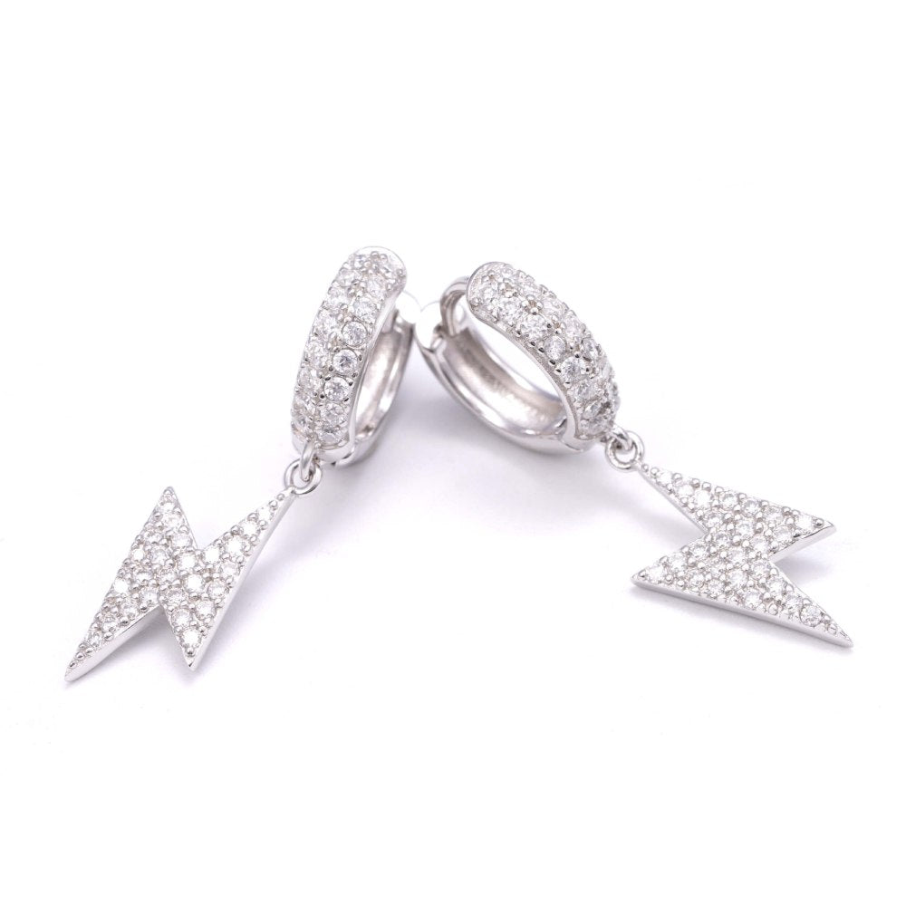 Bolt Drop Moissanite Earrings 14K Gold、mySite、hinf8tx79