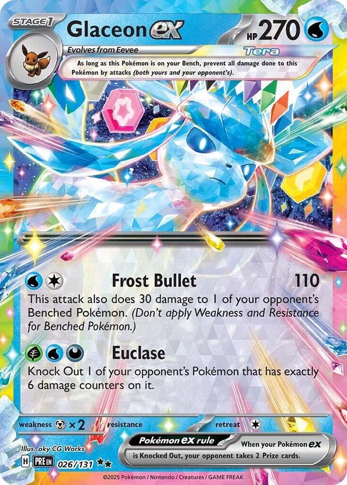 Glaceon ex (026/131) Scarlet & Violet: Prismatic Evolutions、mySite、waistdrama