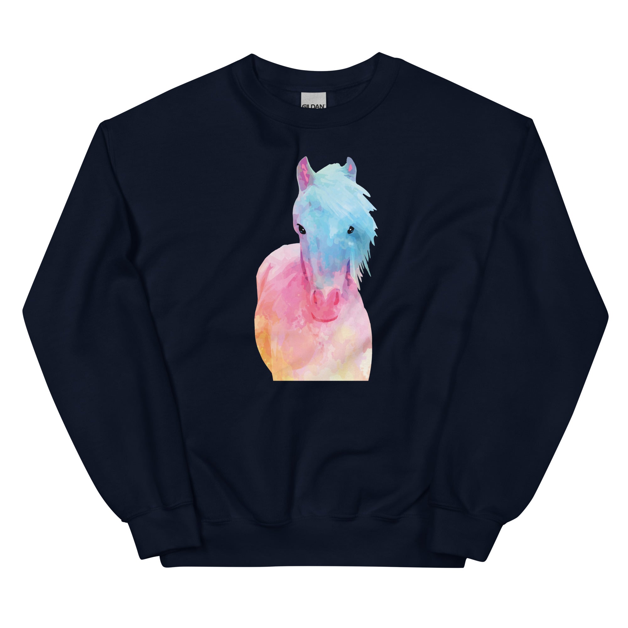 Horse in Sweet Pastels Crewneck Sweatshirt、mySite、camillekostekn