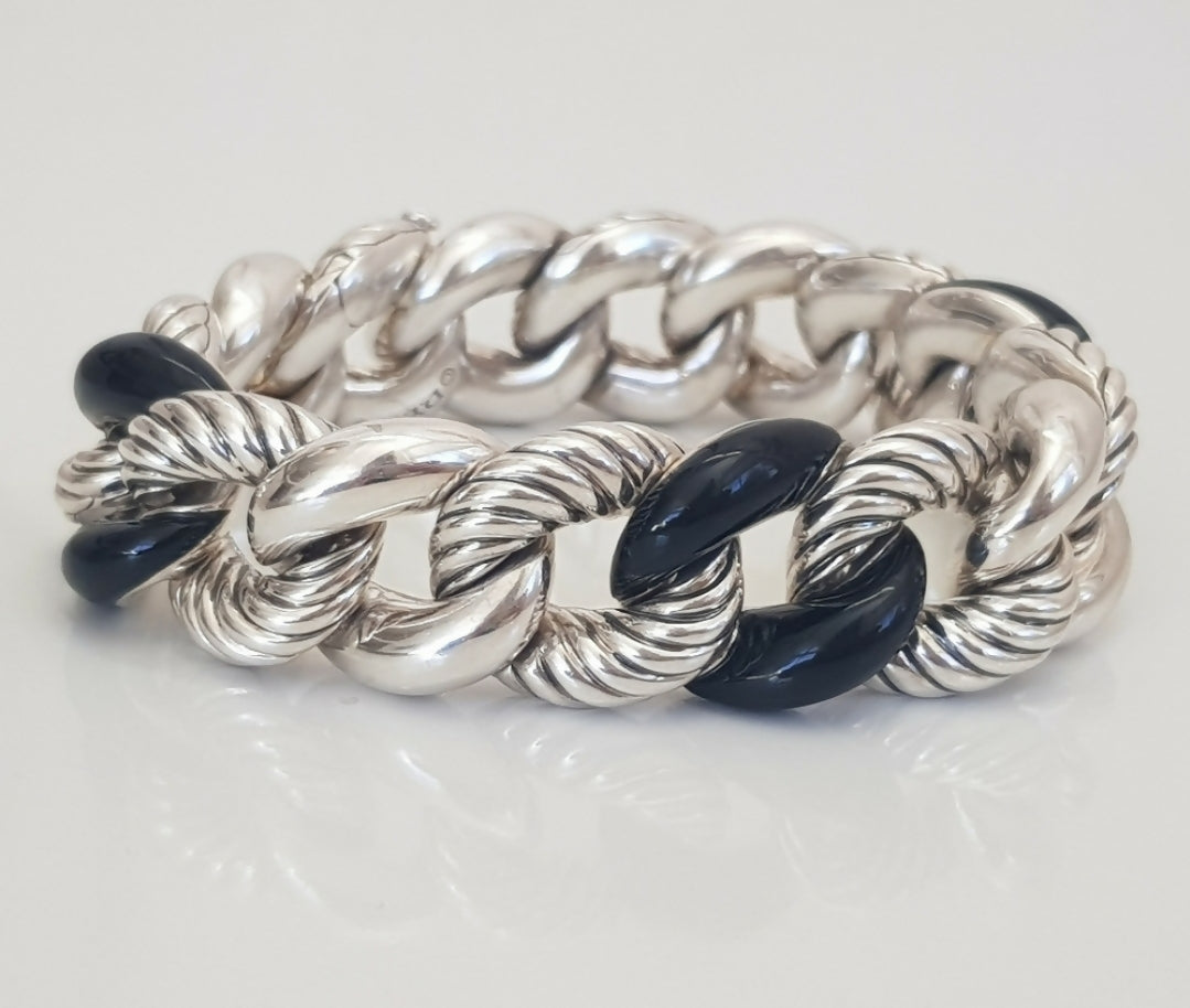 David Yurman Belmont Curb Link Bracelet 鈥?Black Onyx、mySite、hinf8tx79
