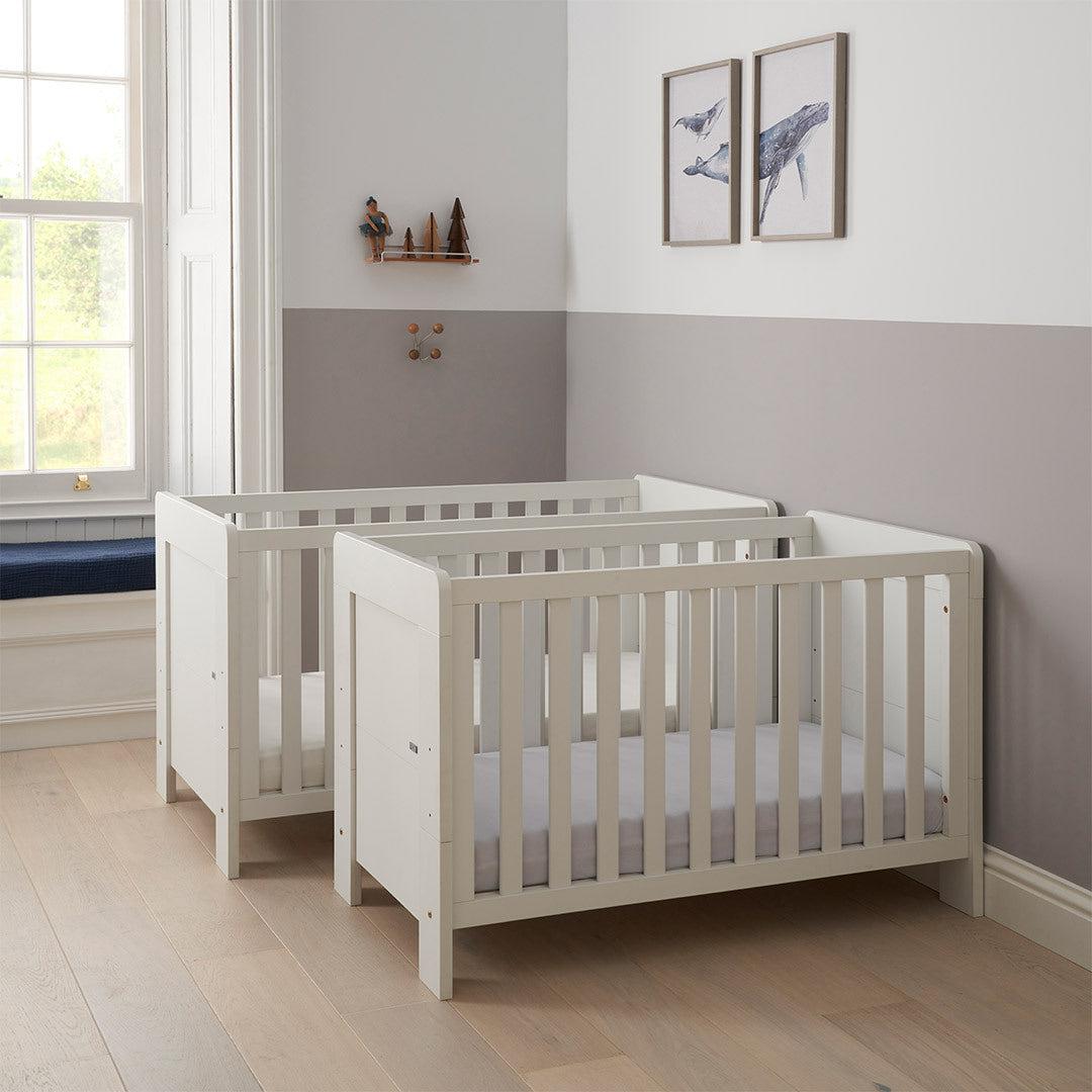  Tutti Bambini Essentials Alba Mini Cot Bed - White Sand / Distressed Oak、mySite、merchandisen