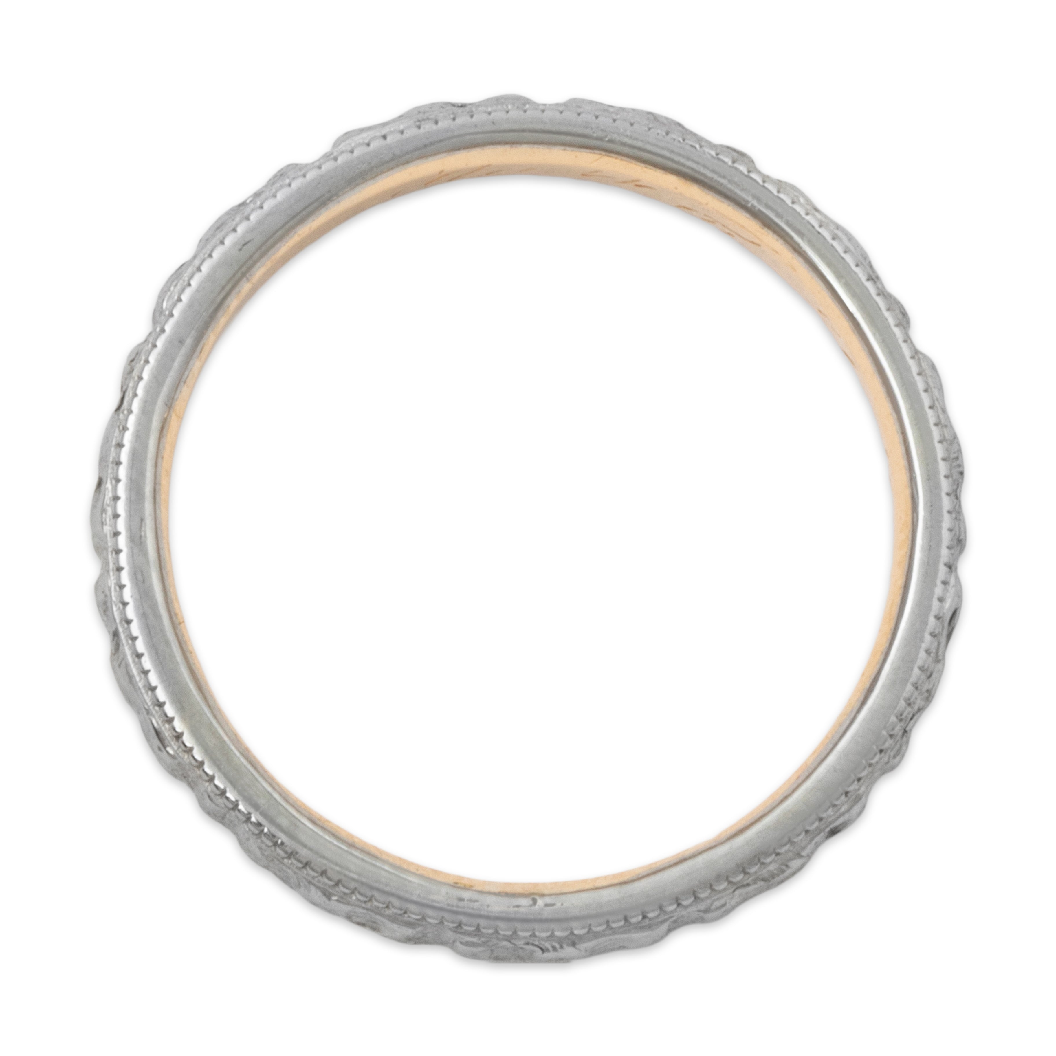 Antique Art Deco 14k White & Yellow Gold Blossom Band Ring 5.75、mySite、hinf8tx79