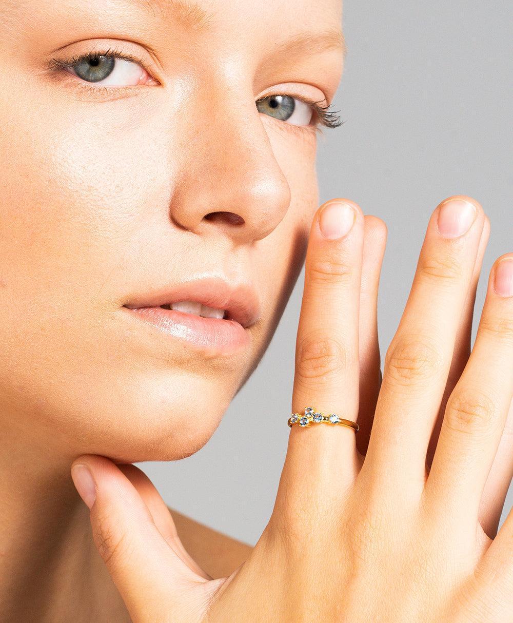 Lova Ring Blue 18ct Gold Plated、mySite、botmansion