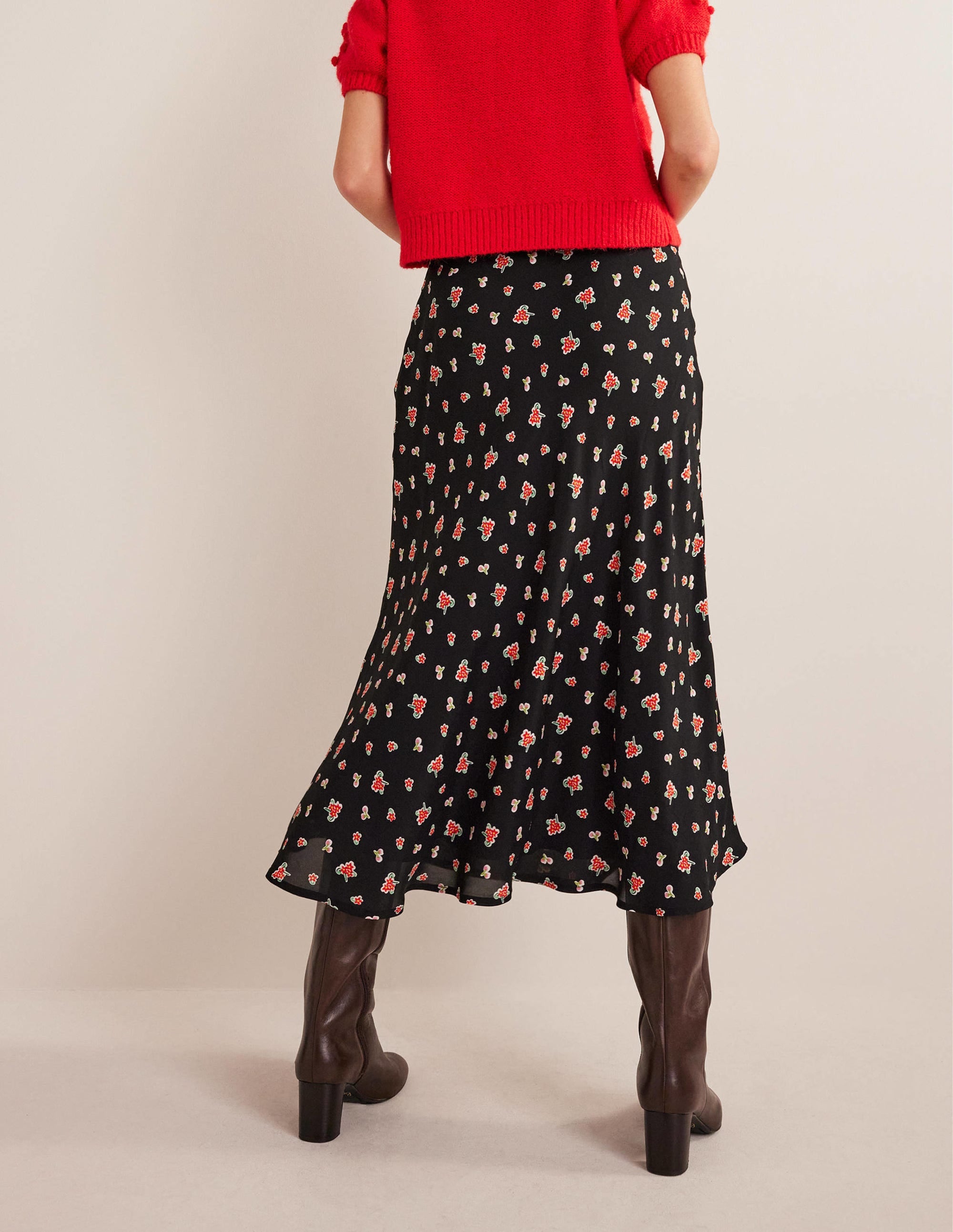  Cecelia Midi Skirt-Black, Rose Pop、mySite、ashleygrahame