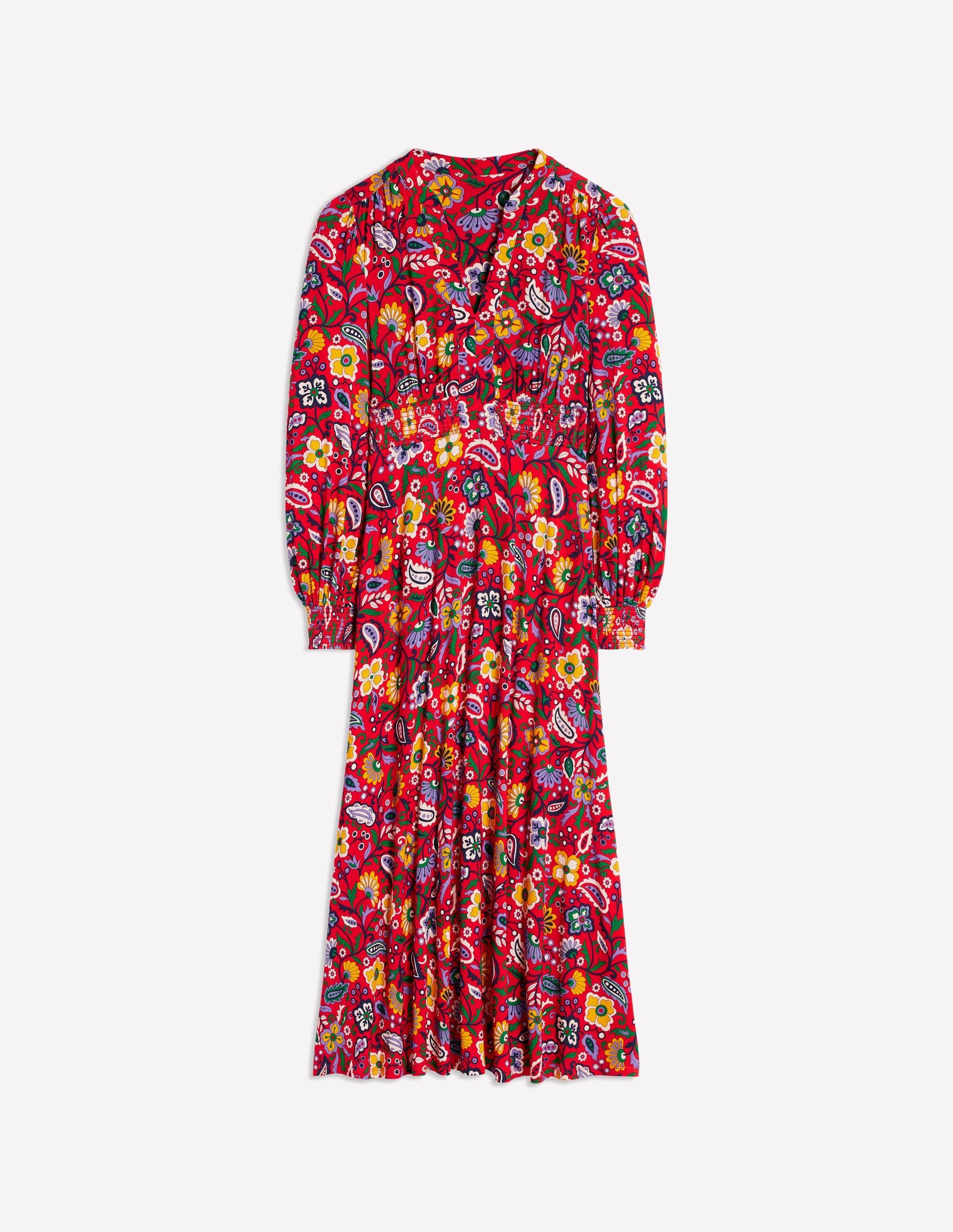  Ivy Smocked Midi Dress-Poppy Red, Oriental Paradise、mySite、ashleygrahame