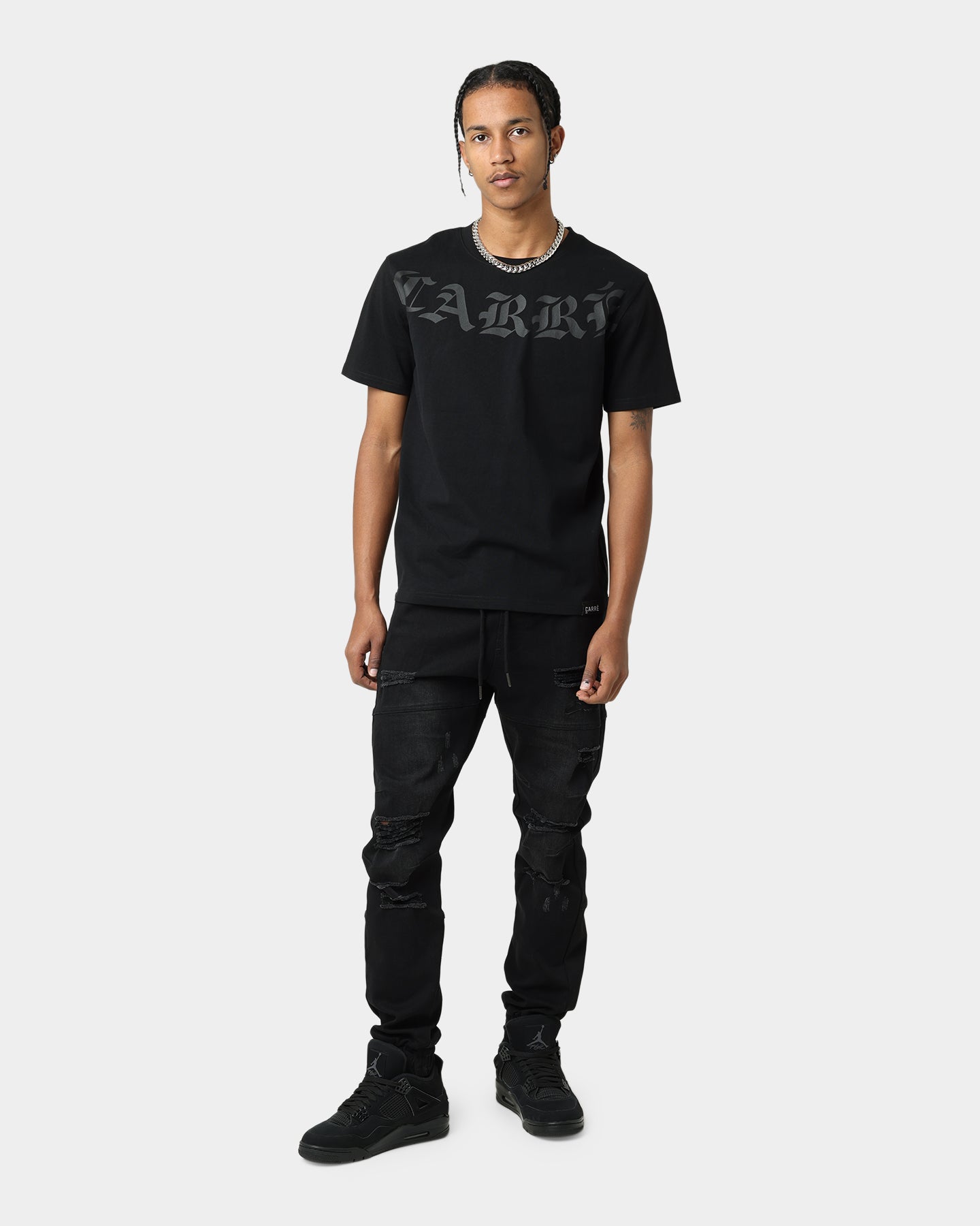 Carré Distressed Premiere Joggers Black、mySite、zt4zffjzw
