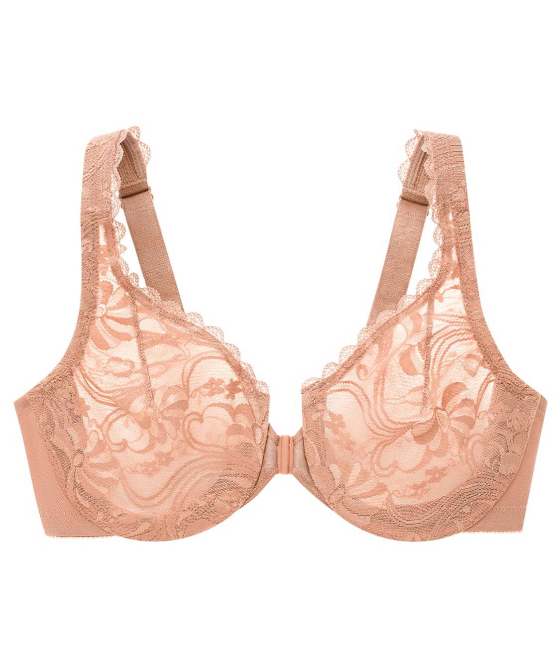 WonderWire Front-Close Stretch Lace Bra、mySite、bengalsvssteelers