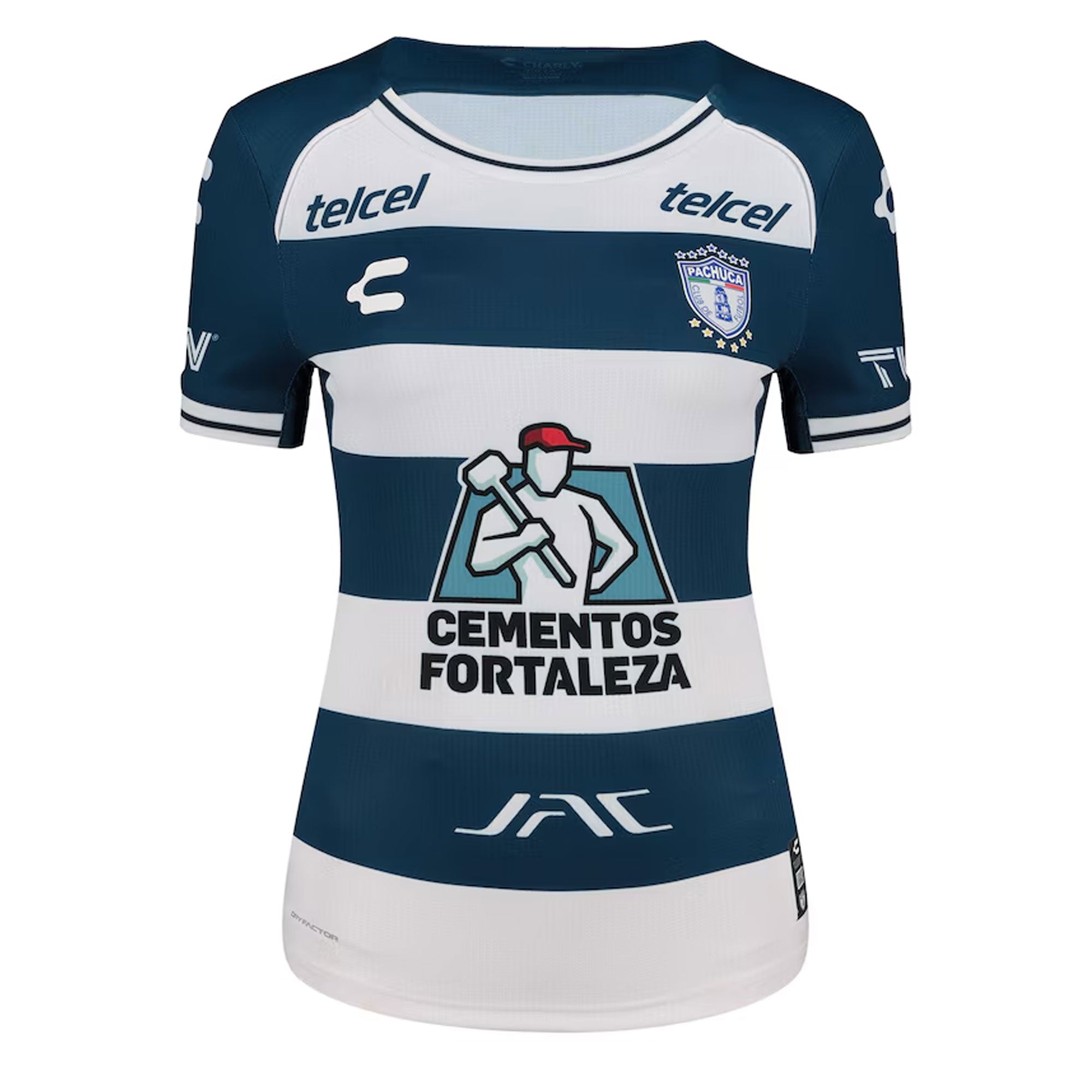 Charly Women's Pachuca 2024/25 Authentic Home Jersey White/Navy、mySite、noshort
