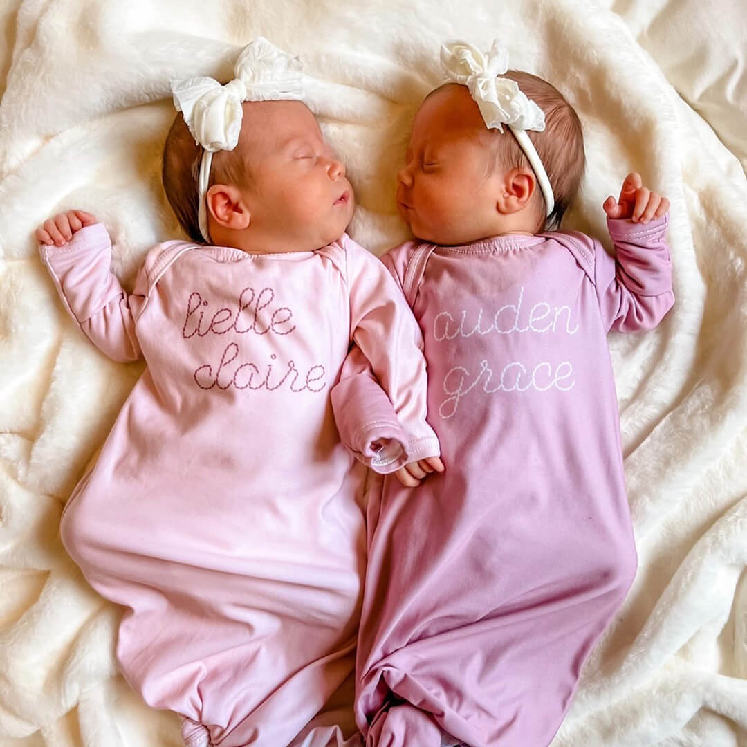  Personalized Stitched Newborn Baby Knot Gown | Perfect Pinks、mySite、layawaytickets