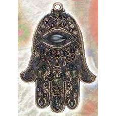 Michal Golan Black Hamsa Wall Plaque、mySite、topwebapps