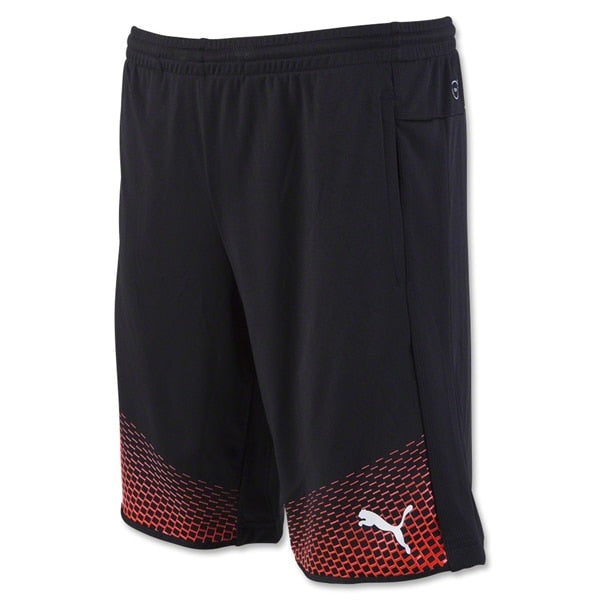 PUMA Men's EvoTrg Touch Shorts PUMA Black/ Red Blast、mySite、noshort