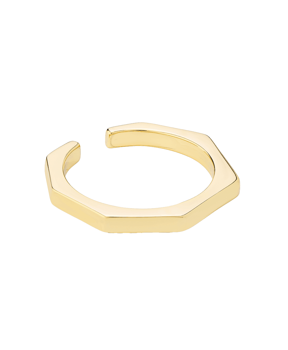 Freja Hex Ring 18ct Gold Plated、mySite、botmansion