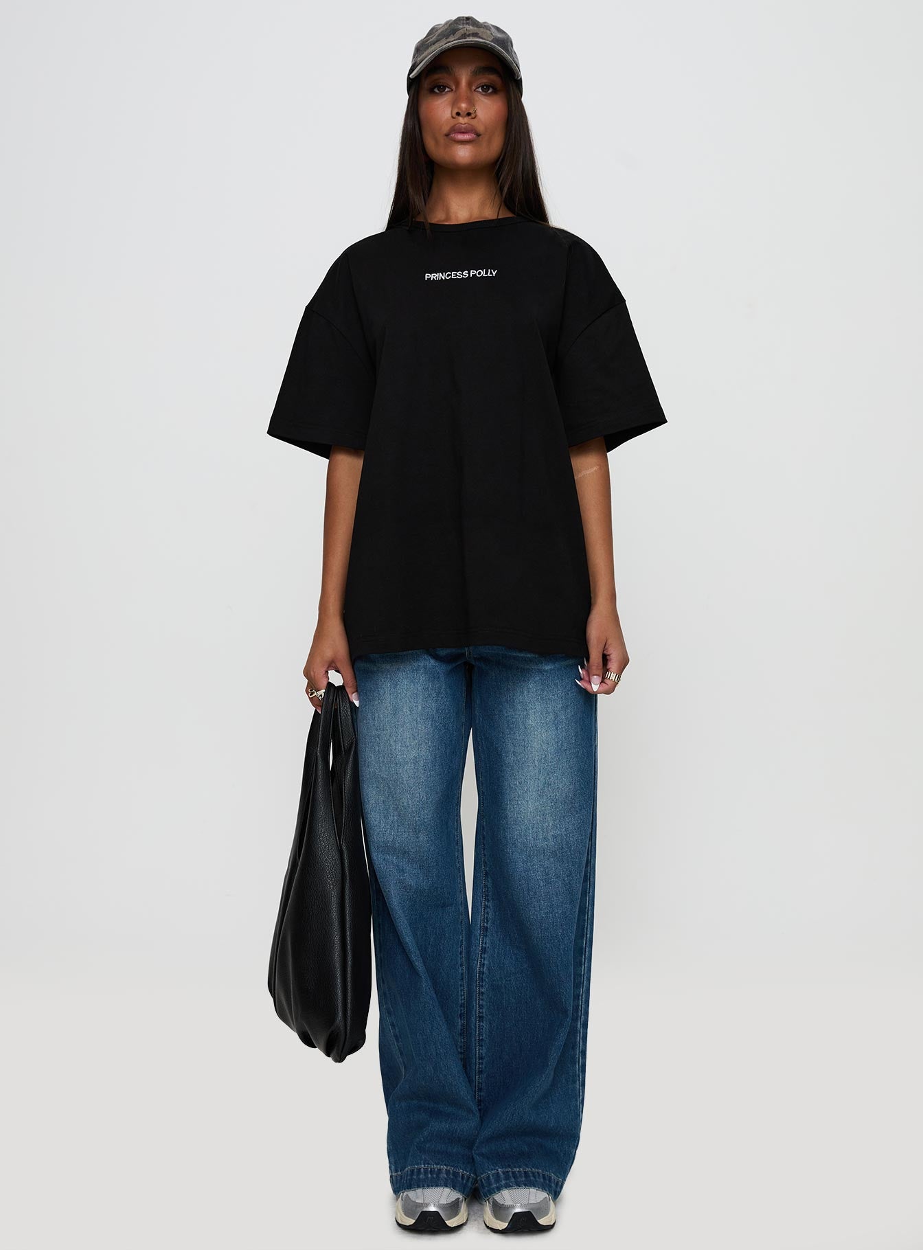 Power Play Active Oversized Tee Black、mySite、solidvoid