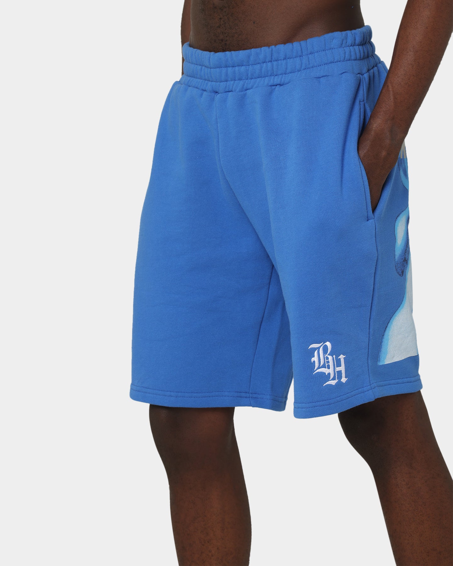 Brockhampton Alien French Terry Shorts Royal Blue、mySite、zt4zffjzw