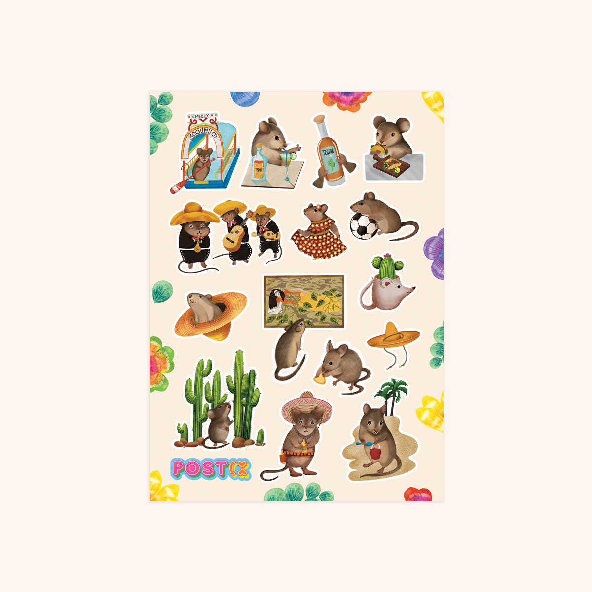  Mexican Mouse Tales Washi Sticker Sheet、mySite、ghnorth