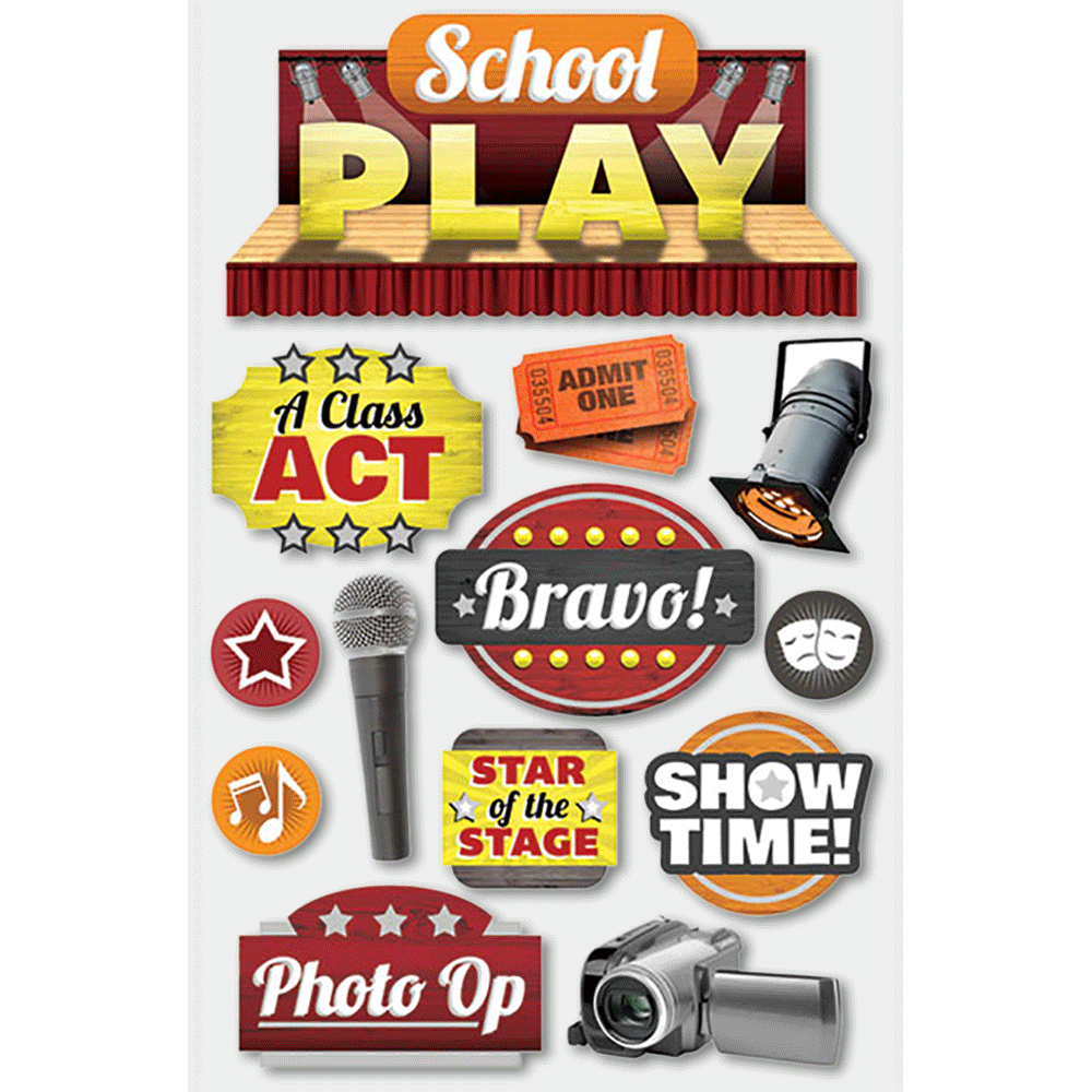  School Play 3-D Stickers、mySite、ghnorth