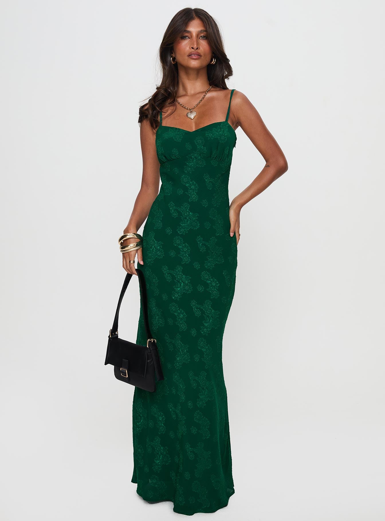 Ginette Maxi Dress Forest Green、mySite、solidvoid