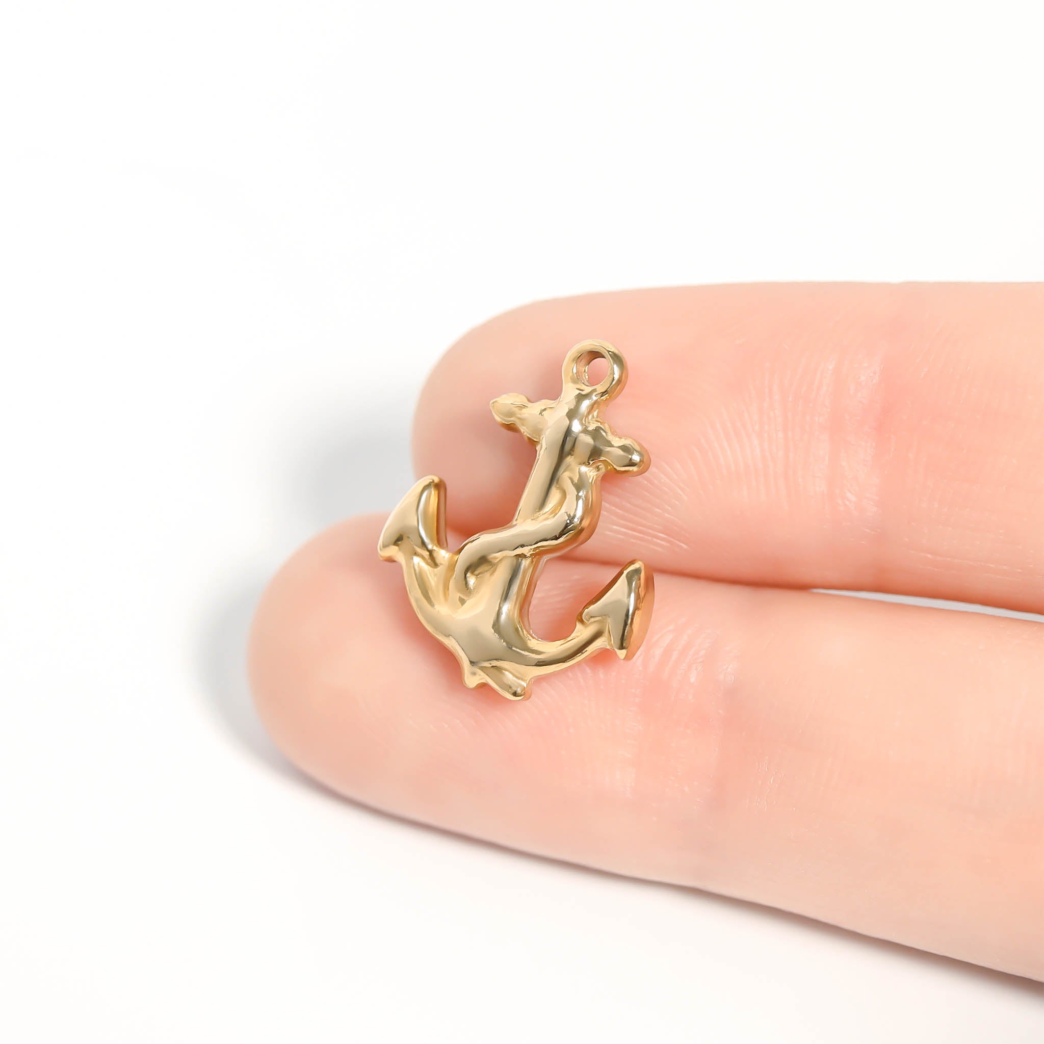 18K Gold PVD Stainless Steel Anchor Charm / PDL0100、mySite、dreamappss