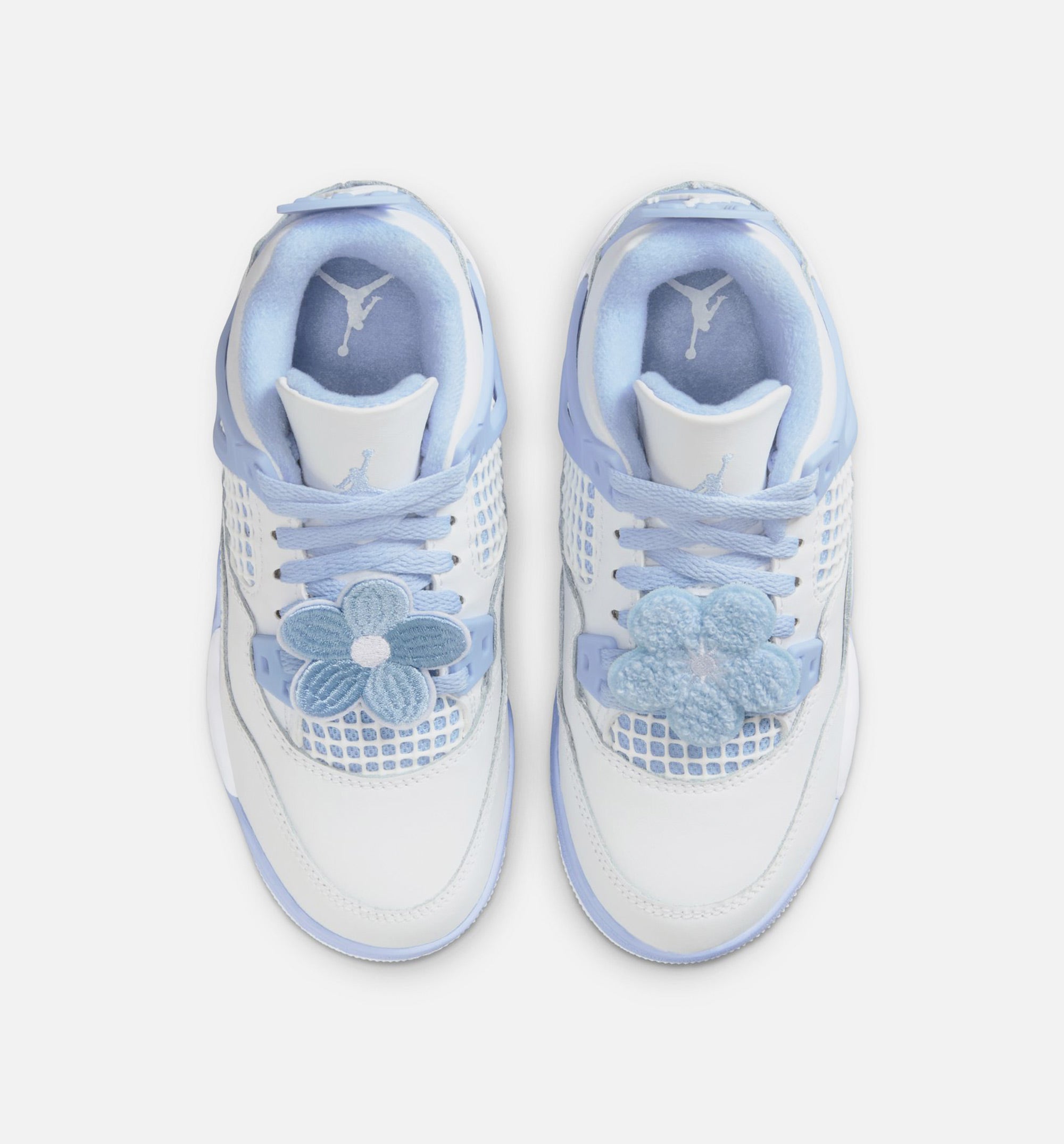 Air Jordan 4 Retro Aluminum Preschool Lifestyle Shoe - White/Aluminum/Blue Tint/Oil Green、mySite、dreamappss