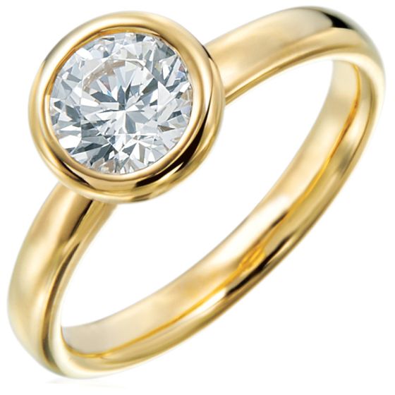 Gumuchian Moonlight 18k Gold Round Solitaire Semi-Mount、mySite、hinf8tx79