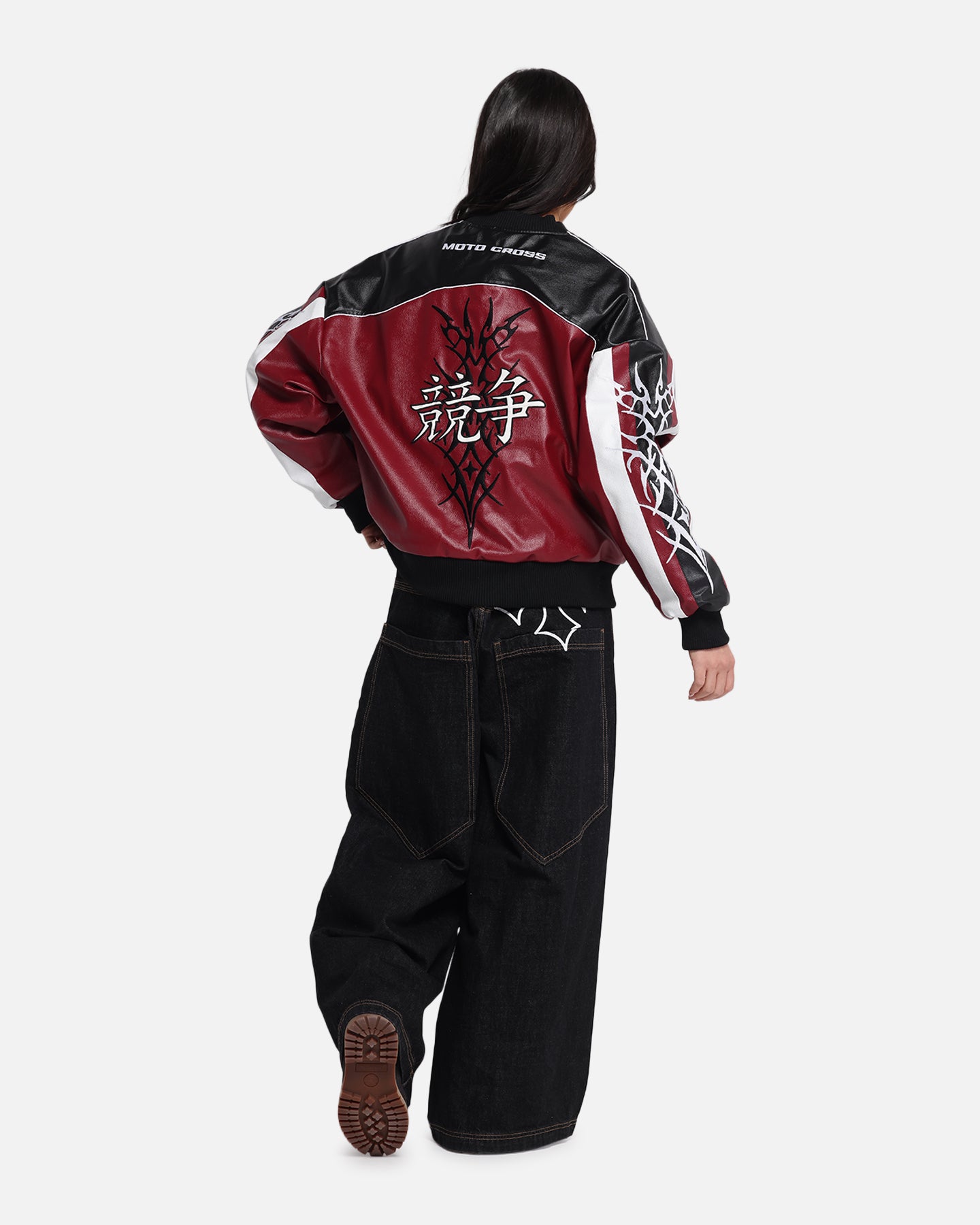 Loiter Tokyo Drift Vegan Leather Jacket Red、mySite、zt4zffjzw