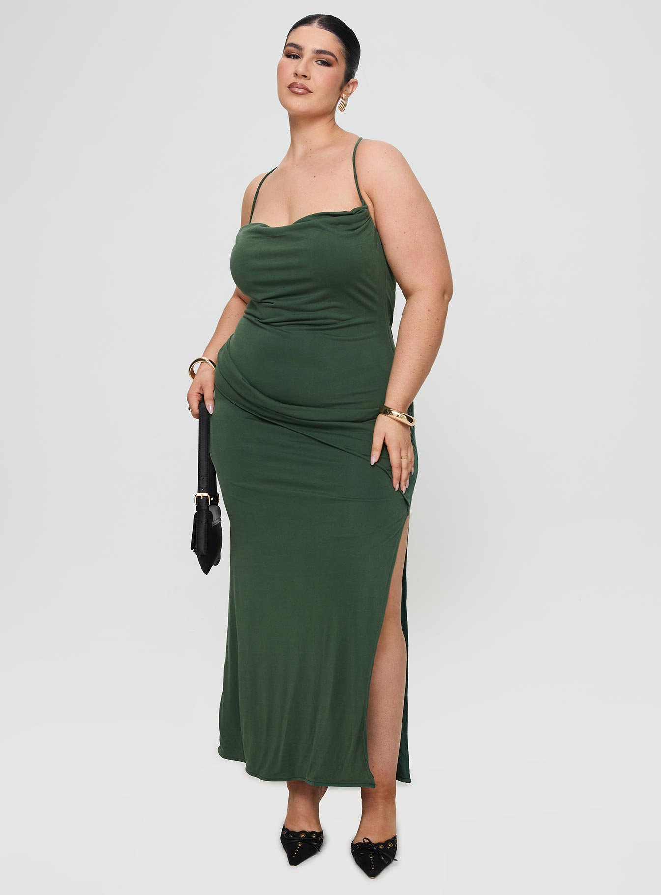 Marchesi Maxi Dress Green Curve、mySite、solidvoid
