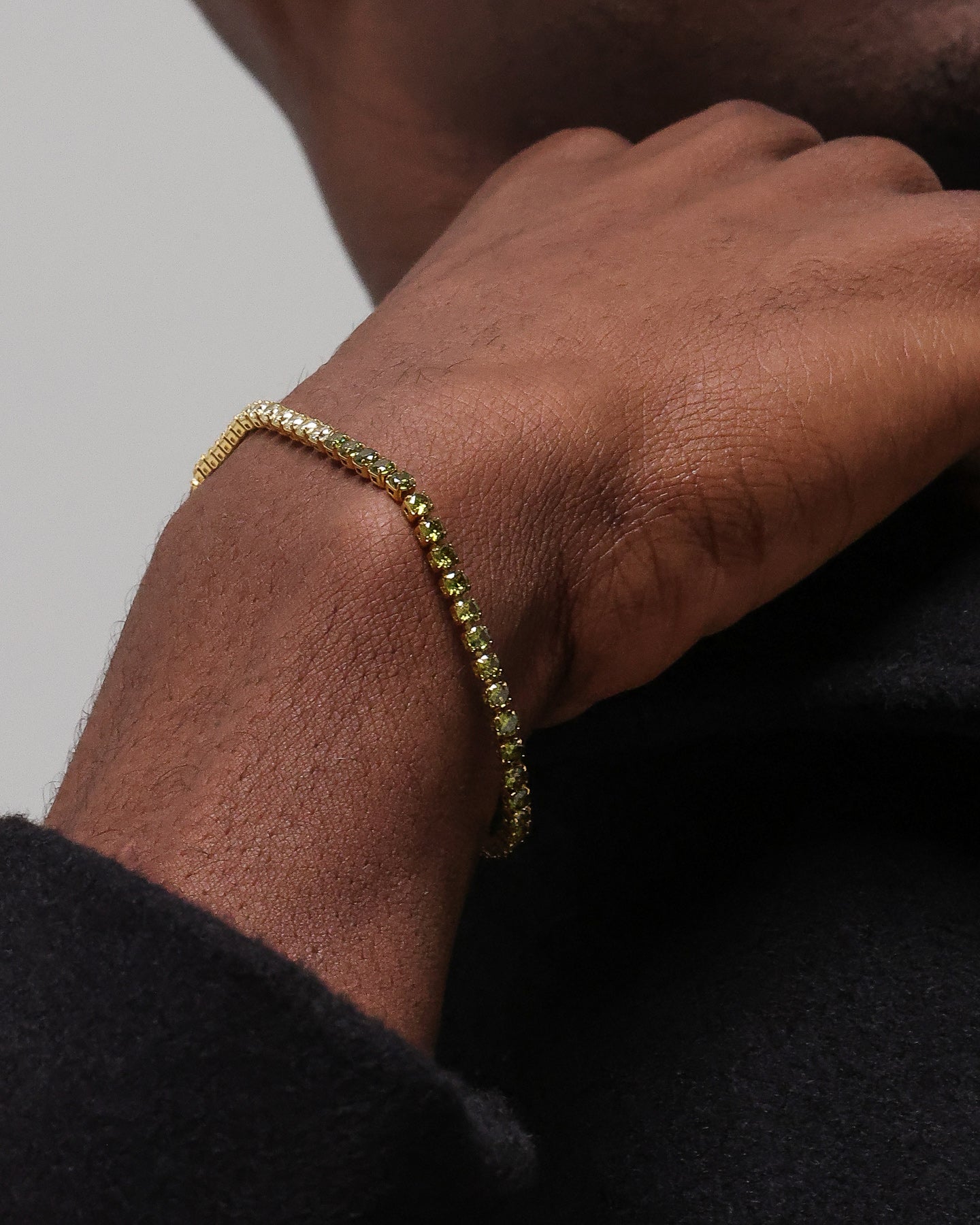 NXS 3mm Tennis Gradient Bracelet Green/Gold、mySite、zt4zffjzw