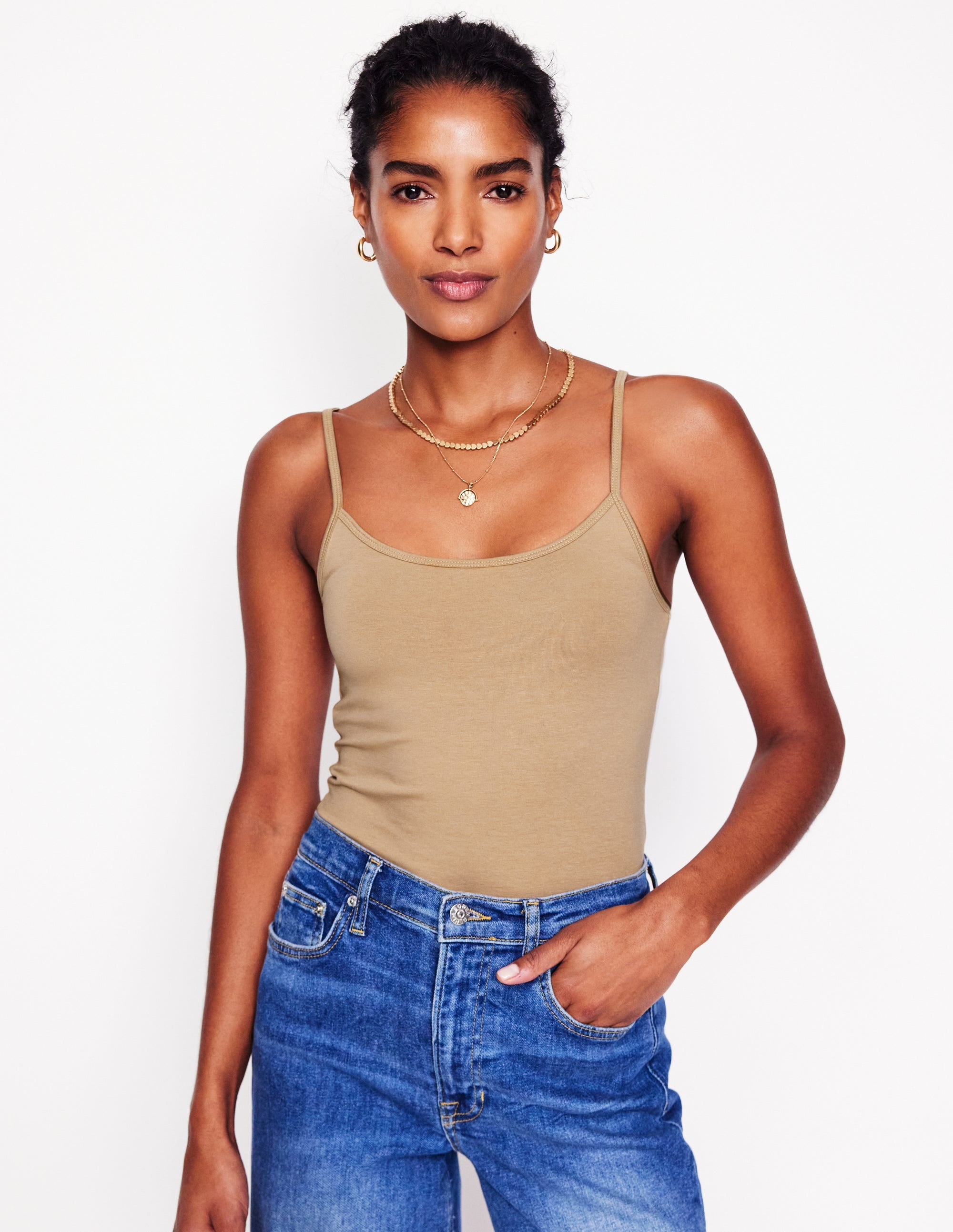  Plain Cami Top-Medium Beige、mySite、ashleygrahame