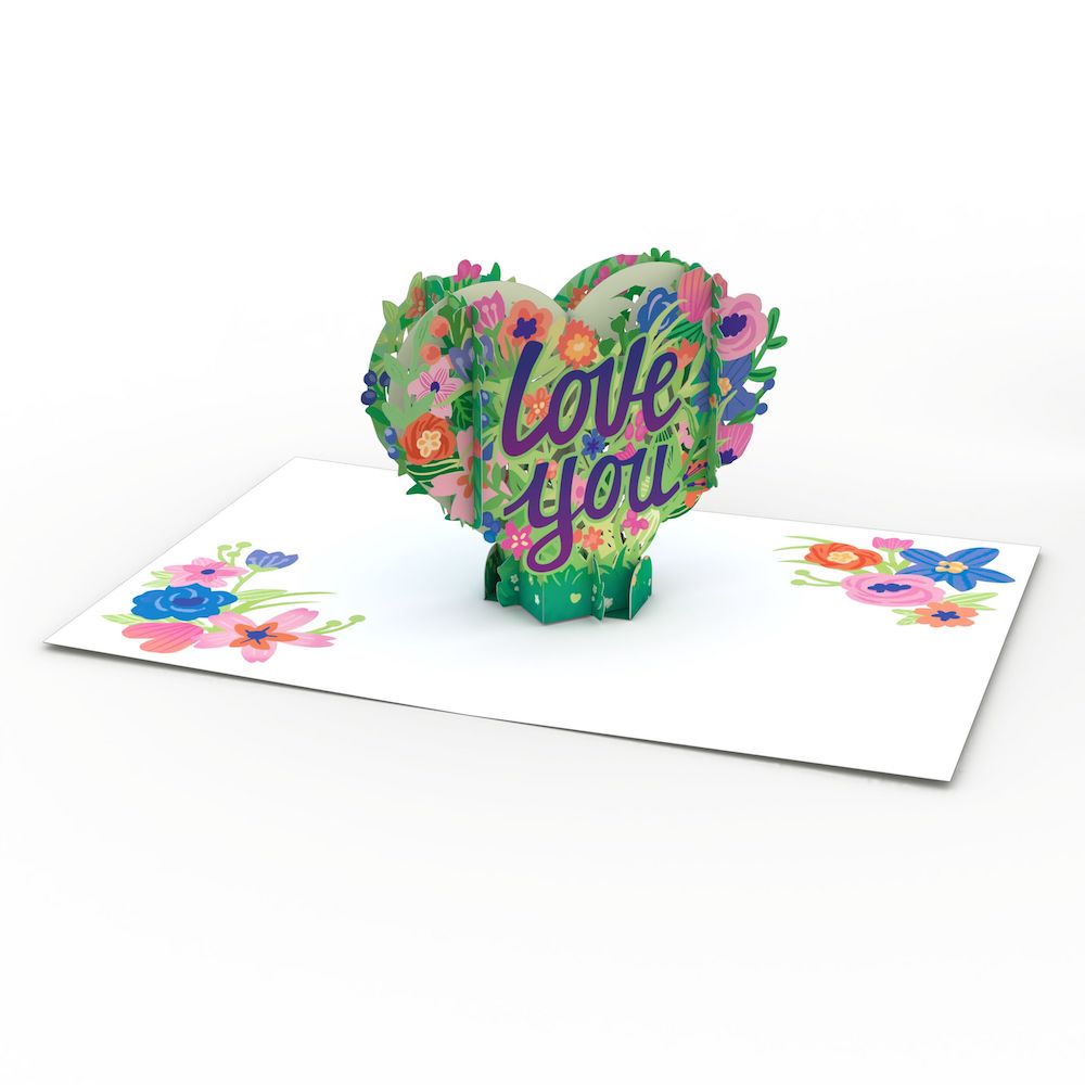 Love You Flower Heart: Paperpop® Card、mySite、solidvoid