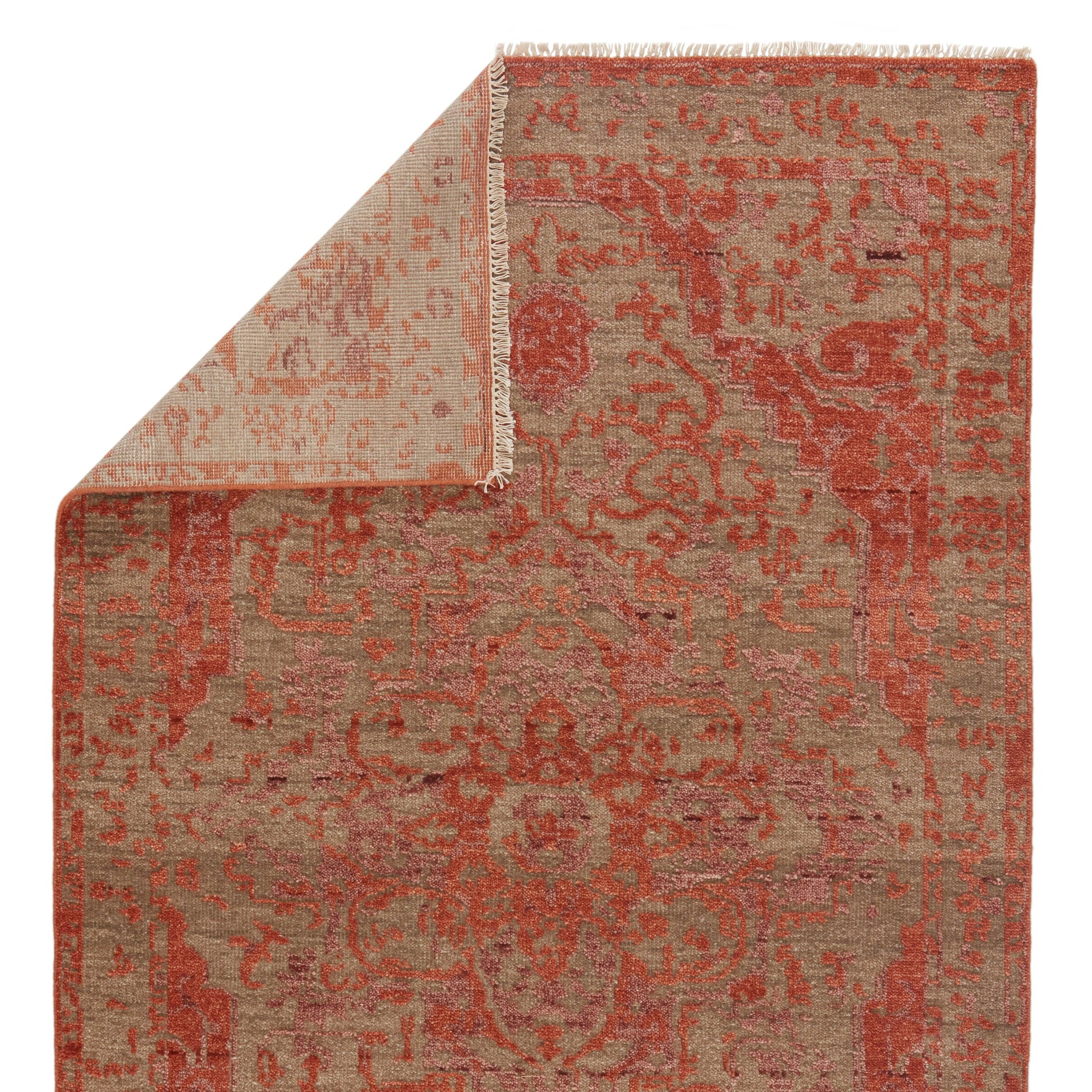 Azar Hand-Knotted Medallion Rust Taupe Area Rug、mySite、gigharbornorthrealestate