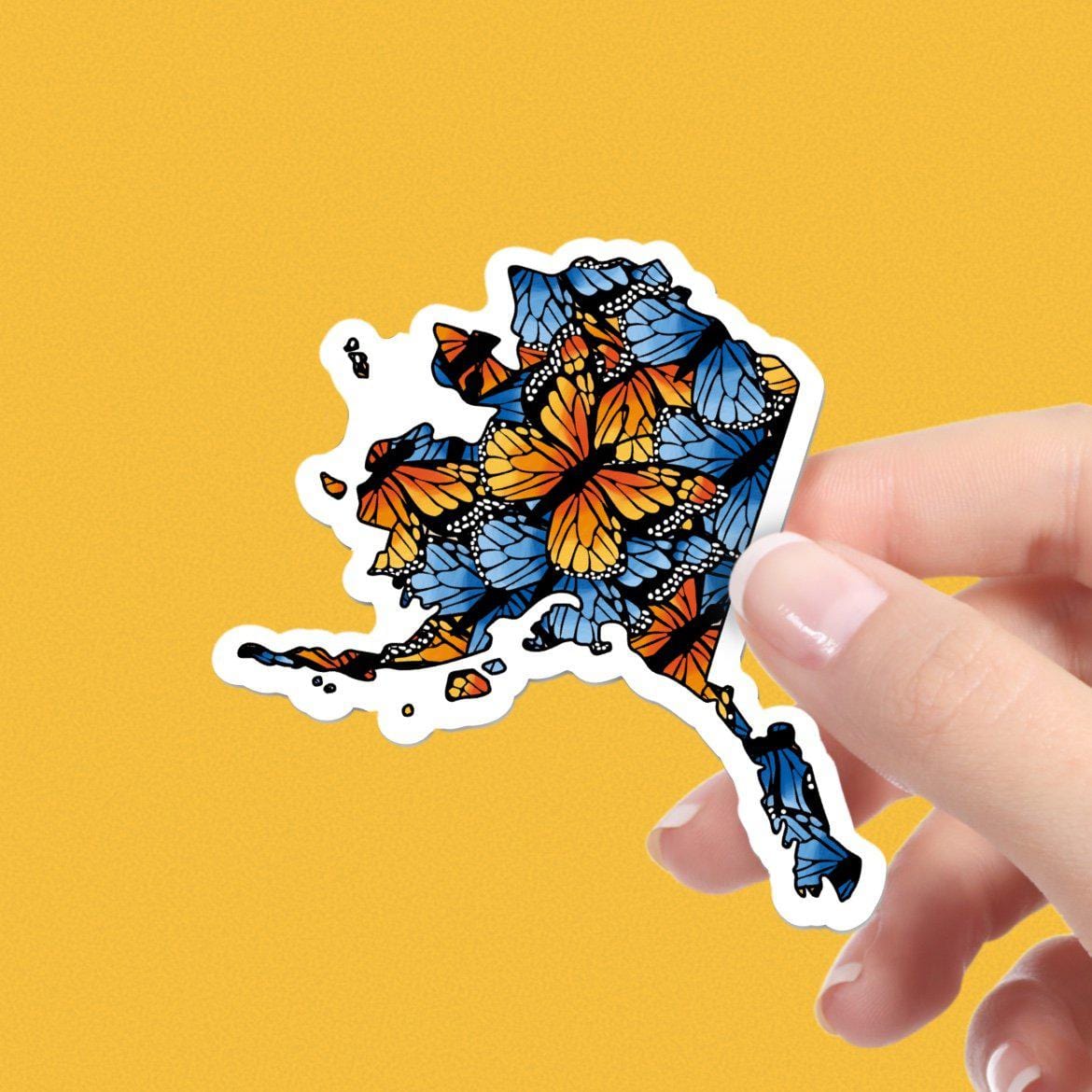  Alaska Butterfly Pattern Sticker、mySite、elrpsem3k